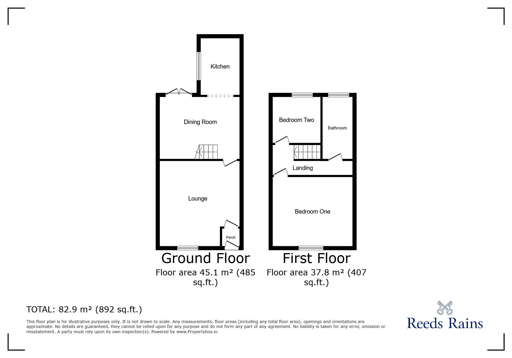 Floorplan of 2 bedroom Mid Terrace House for sale, Edward Street, Glossop, Derbyshire, SK13