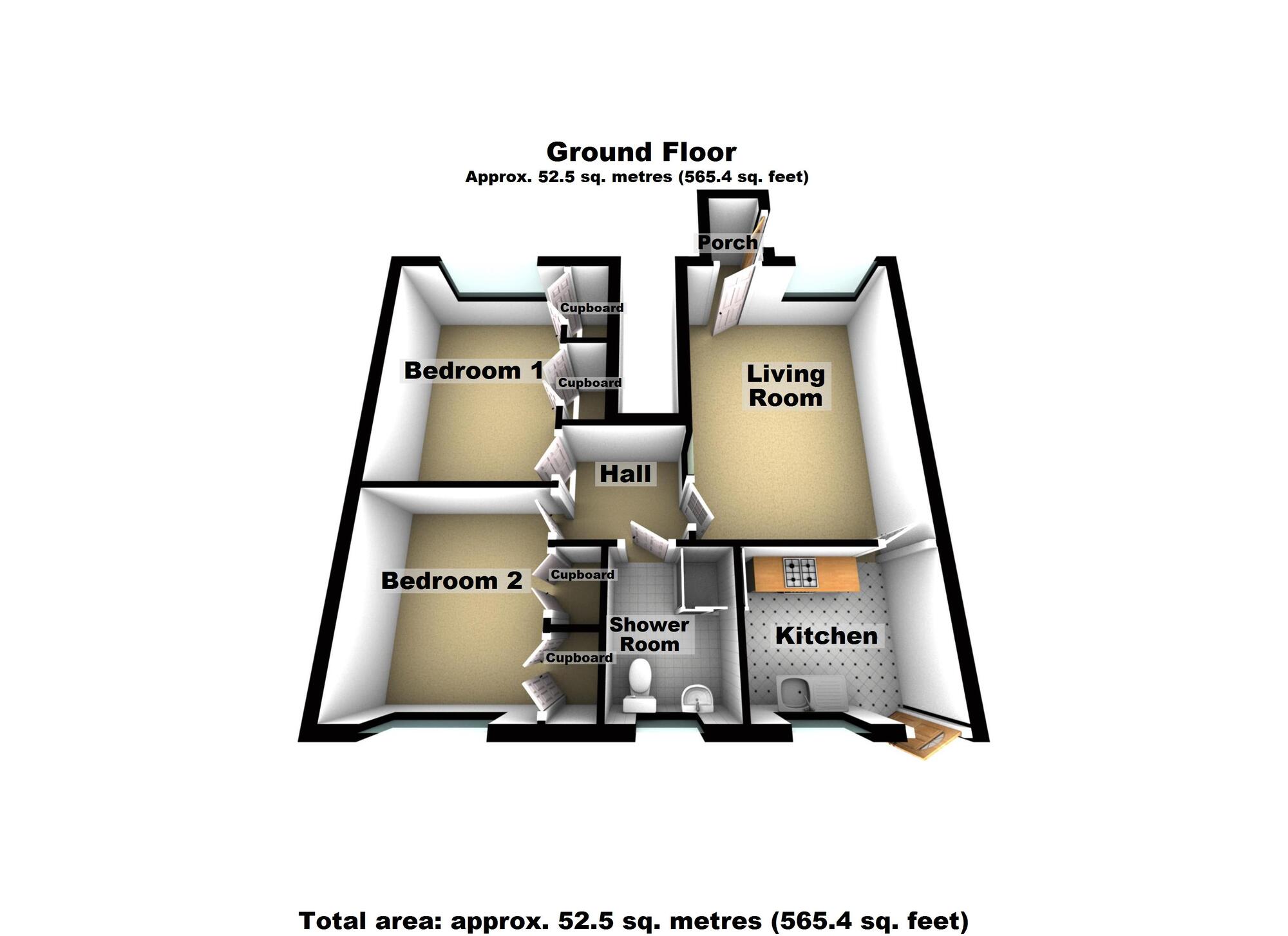 Floorplan of 2 bedroom  Flat to rent, Farn Court, Newcastle Upon Tyne, NE3