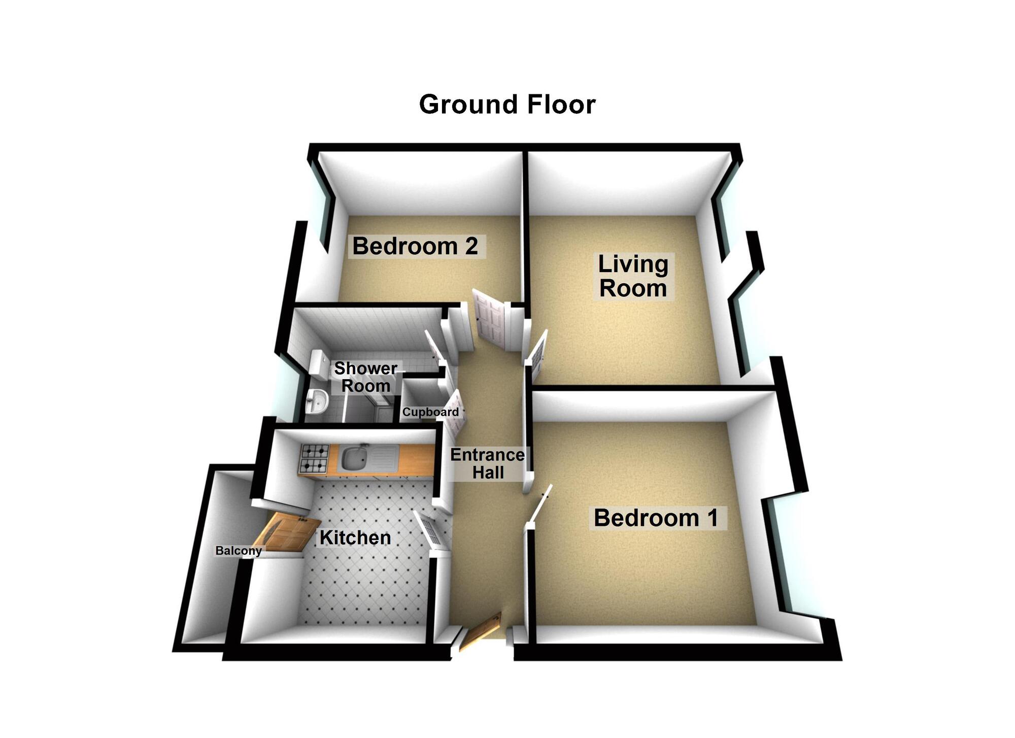 Floorplan of 2 bedroom  Flat for sale, Park Avenue, Gosforth, Tyne and Wear, NE3