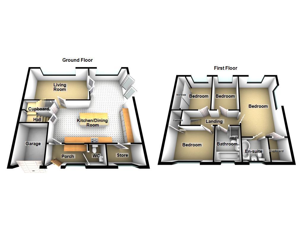 Floorplan of 4 bedroom Semi Detached House for sale, Thornbury Close, Newcastle upon Tyne, Tyne and Wear, NE3