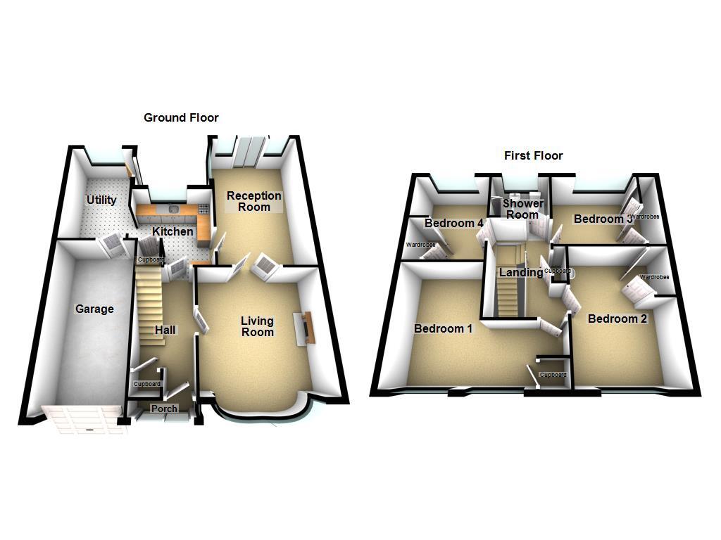 Floorplan of 4 bedroom Semi Detached House for sale, Whitton Way, Newcastle upon Tyne, Tyne and Wear, NE3