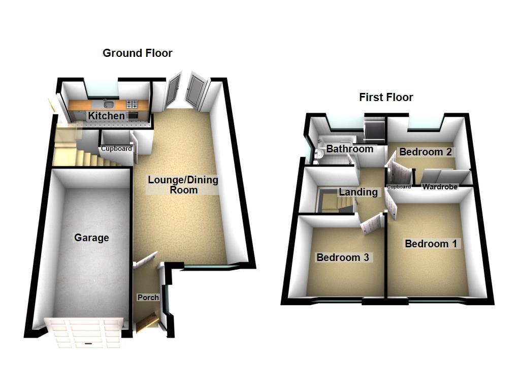 Floorplan of 3 bedroom Semi Detached House for sale, Pinewood Close, Kingston Park, Newcastle upon Tyne, NE3