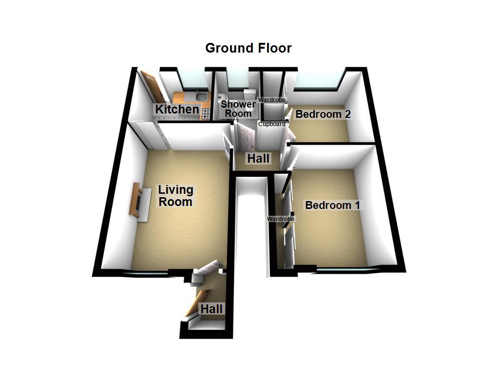 Floorplan of 2 bedroom  Flat for sale, Skelton Court, Newcastle upon Tyne, Tyne and Wear, NE3