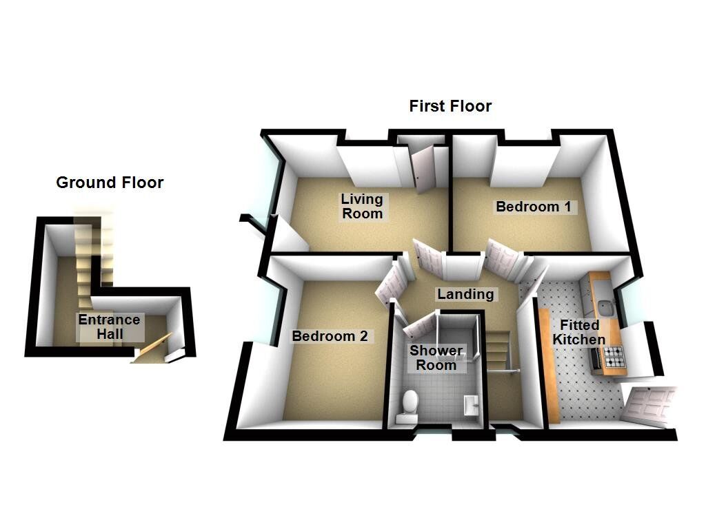 Floorplan of 2 bedroom  Flat for sale, The Meadows, Newcastle upon Tyne, Tyne and Wear, NE3