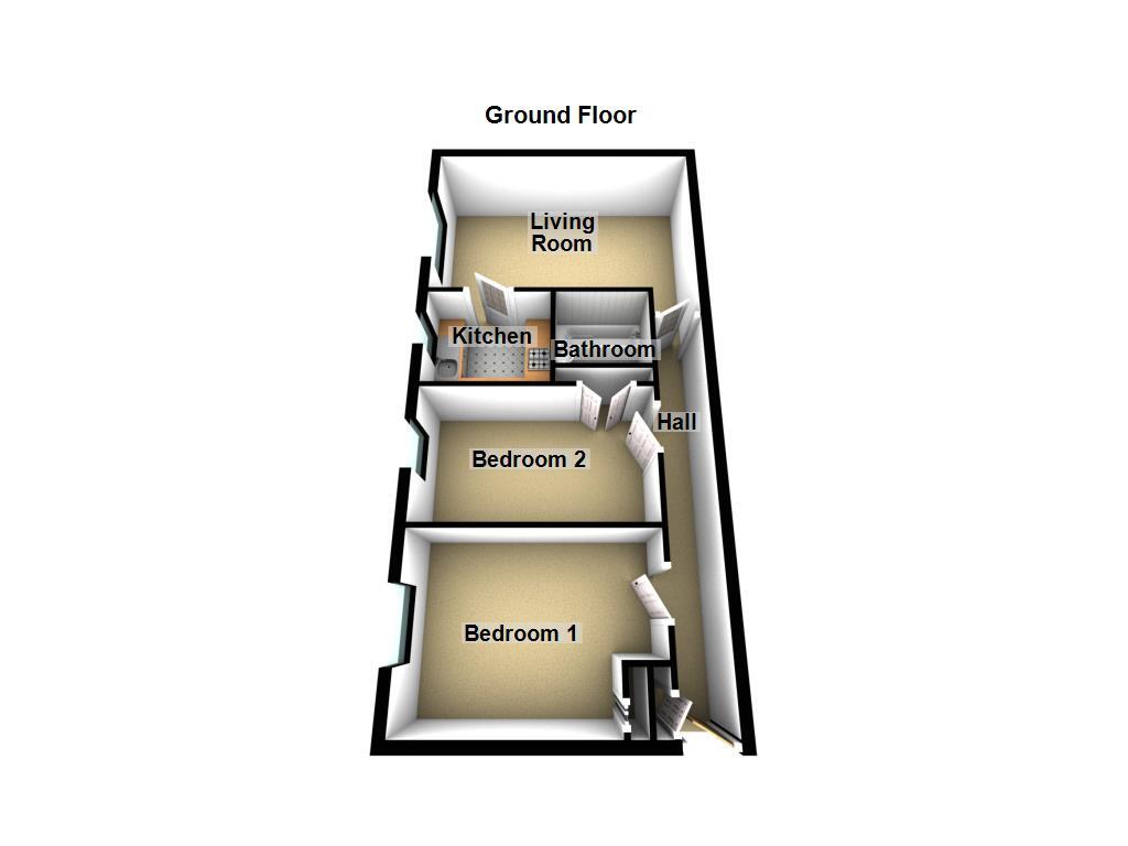 Floorplan of 2 bedroom  Flat for sale, Monkridge Court, Newcastle upon Tyne, Tyne and Wear, NE3