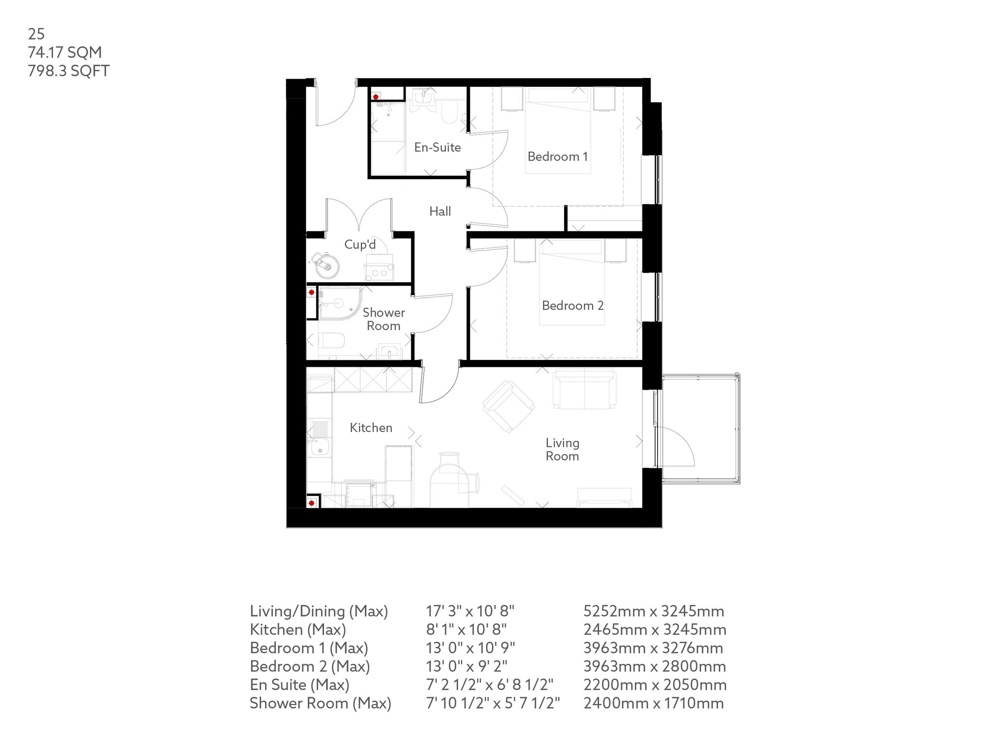 Floorplan of 2 bedroom  Flat for sale, Hollywood Avenue, Gosforth, Tyne and Wear, NE3