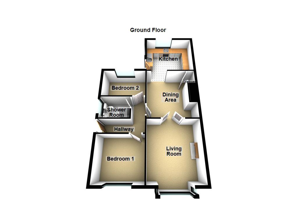 Floorplan of 2 bedroom Semi Detached House for sale, West View, Wideopen, Tyne and Wear, NE13