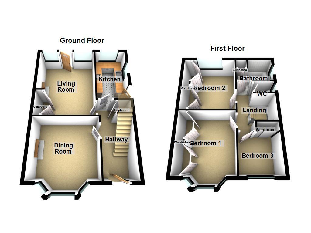 Floorplan of 3 bedroom Semi Detached House for sale, Beatty Avenue, Newcastle upon Tyne, Tyne and Wear, NE2