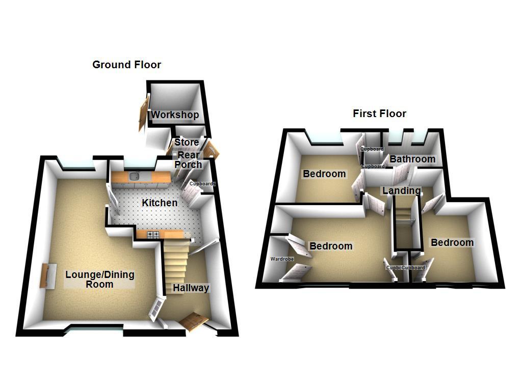 Floorplan of 3 bedroom Mid Terrace House for sale, Park Avenue, Gosforth, Tyne and Wear, NE3