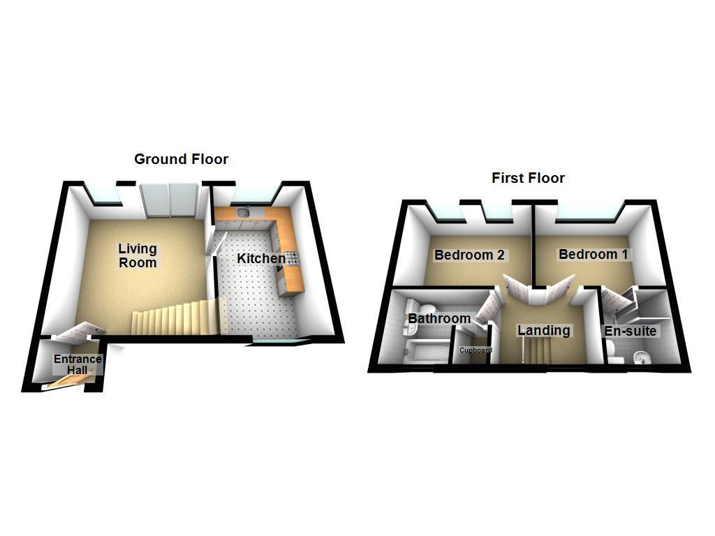 Floorplan of 2 bedroom Mid Terrace House for sale, The Firs, Newcastle upon Tyne, Tyne and Wear, NE3