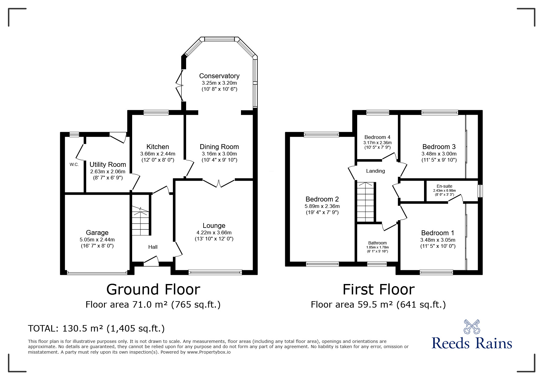 Floorplan of 4 bedroom Detached House for sale, Coltsfoot Drive, Waltham, Lincolnshire, DN37