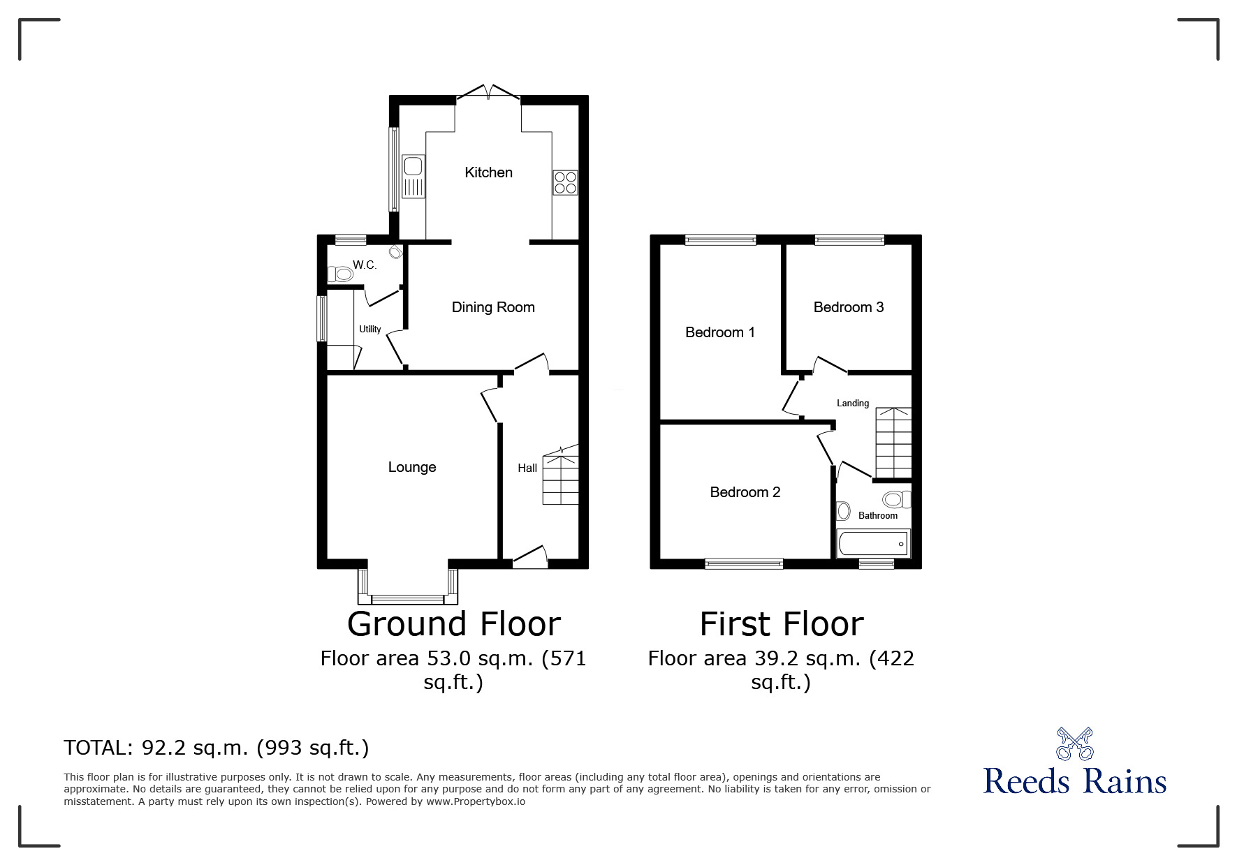 Floorplan of 3 bedroom Semi Detached House to rent, Brocklesby Road, Grimsby, Lincolnshire, DN34