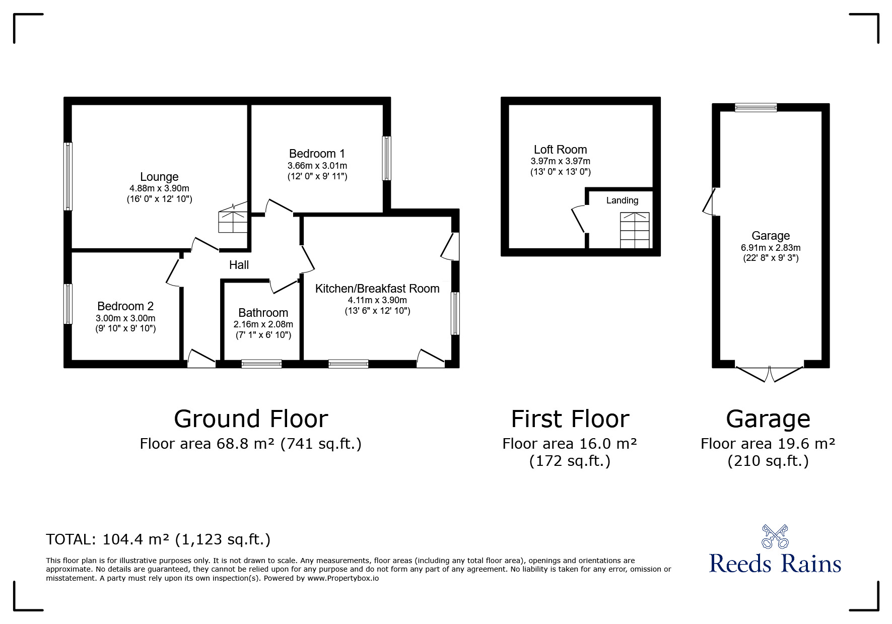 Floorplan of 2 bedroom Semi Detached Bungalow for sale, Longfield Road, Grimsby, Lincolnshire, DN34