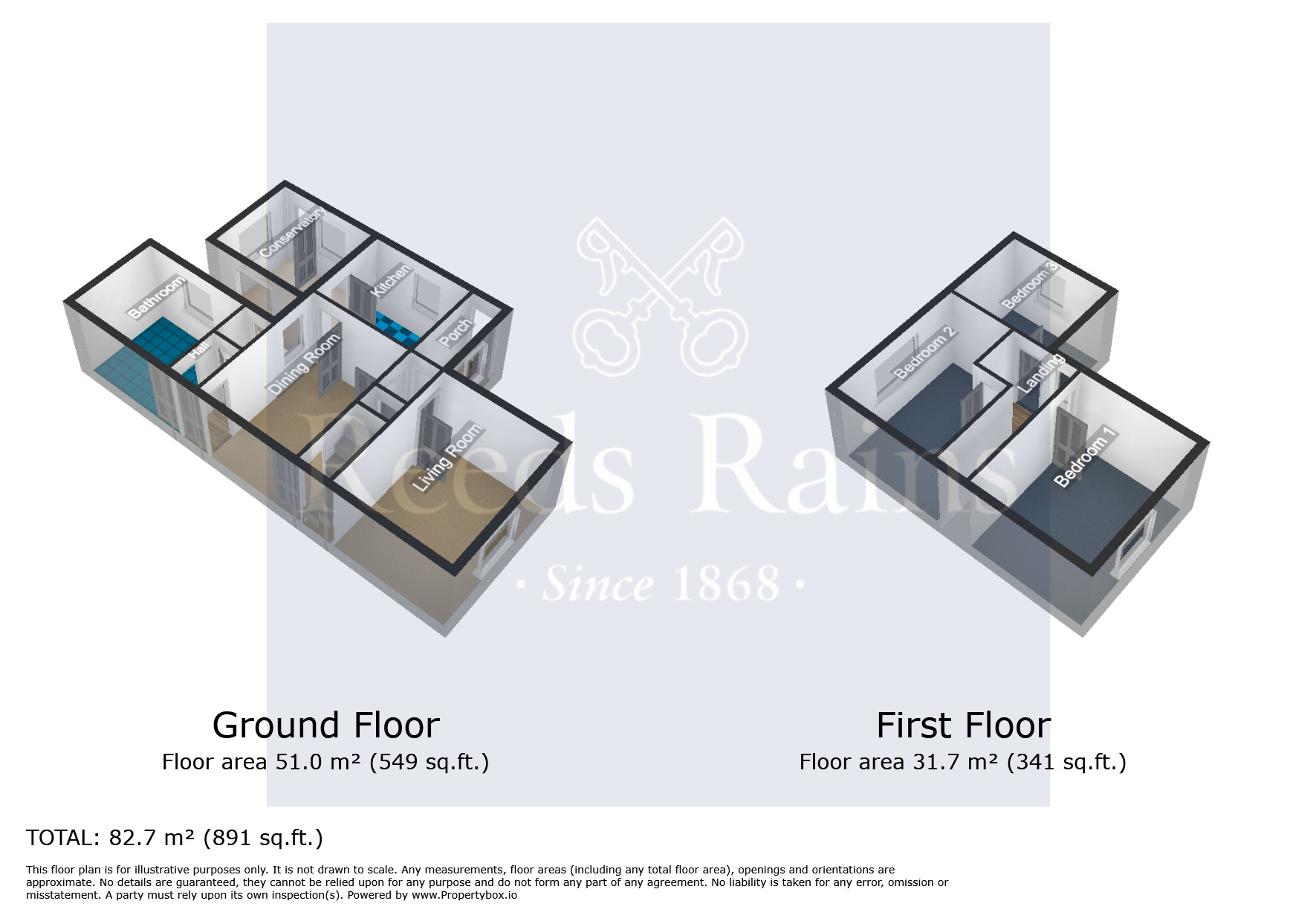 Floorplan of 3 bedroom Semi Detached House for sale, Station Road, Great Coates, Lincolnshire, DN37