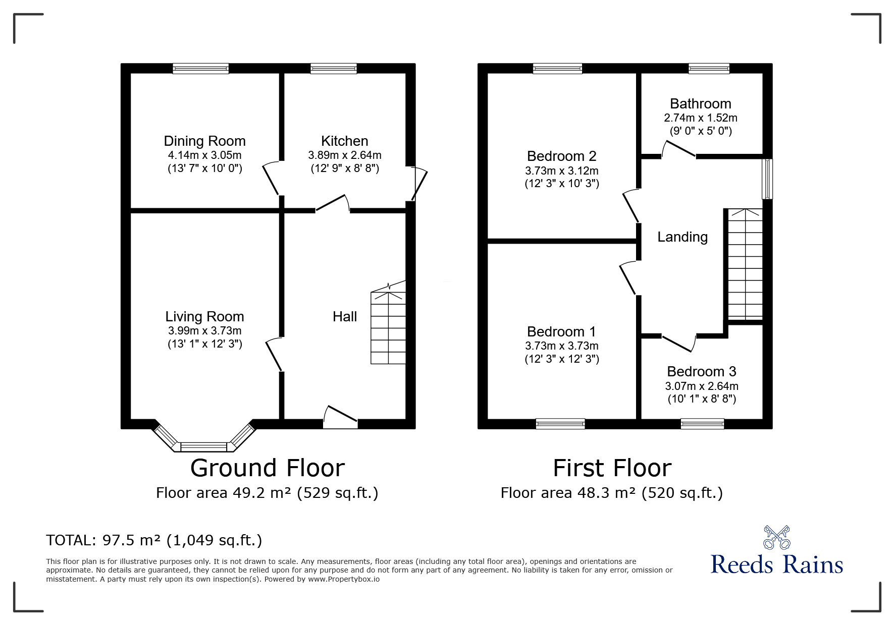 Floorplan of 3 bedroom Semi Detached House for sale, Filey Road, Grimsby, Lincolnshire, DN32