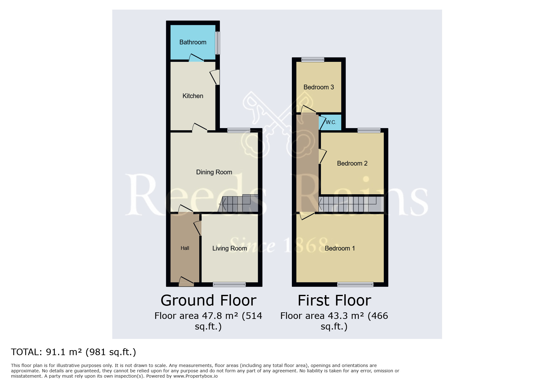 Floorplan of 3 bedroom End Terrace House for sale, Lord Street, Grimsby, Lincolnshire, DN31