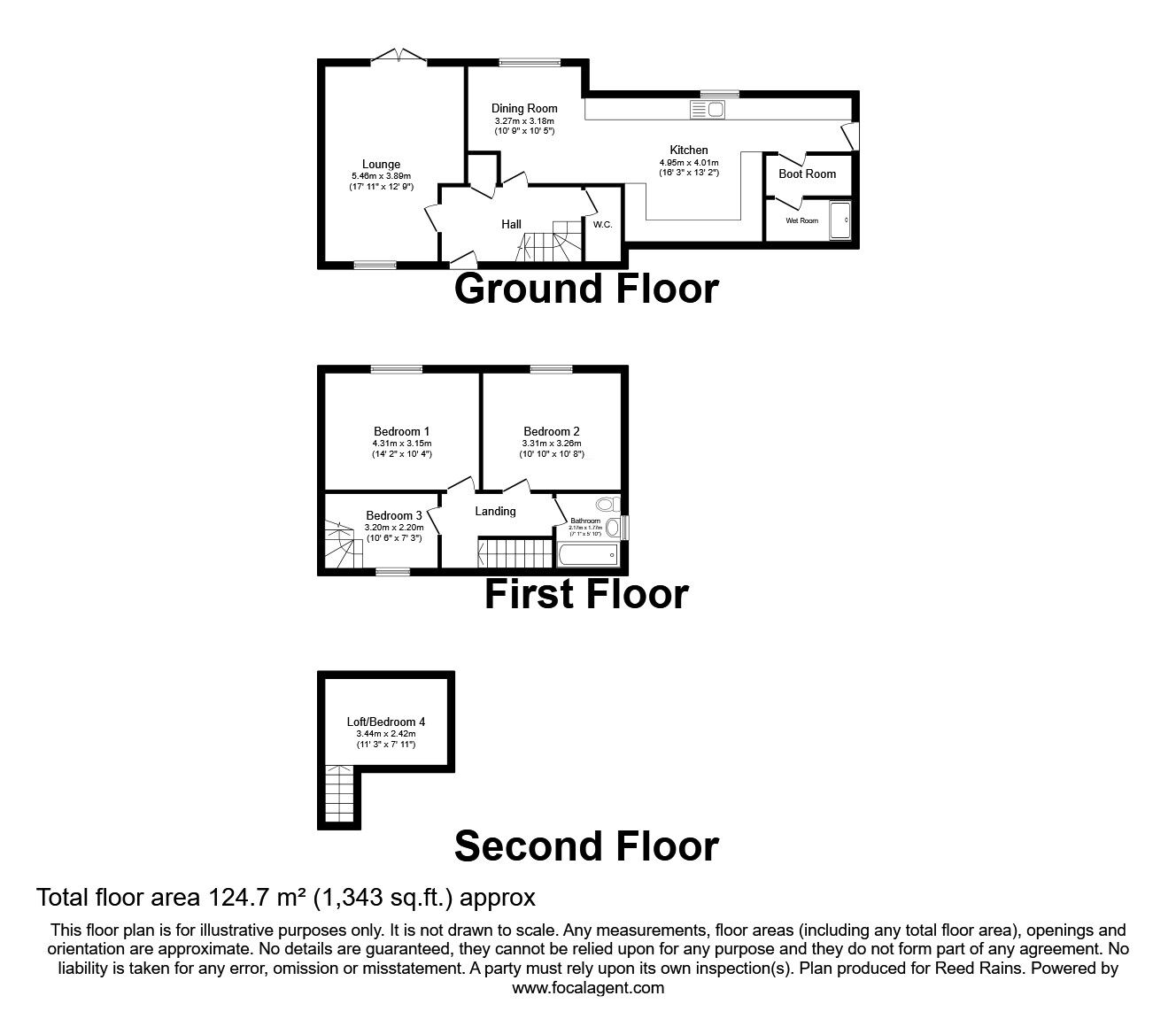 Floorplan of 3 bedroom Semi Detached House for sale, Broadway, Keelby, Lincolnshire, DN41