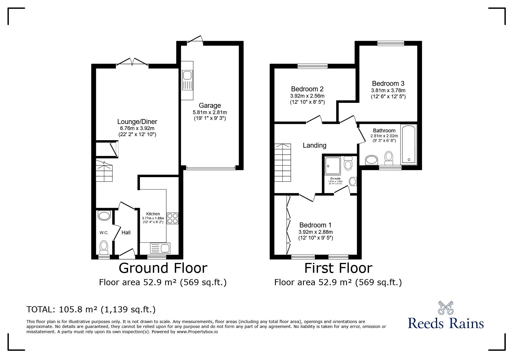 Floorplan of 3 bedroom Semi Detached House for sale, Waterworks Street, Immingham, Lincolnshire, DN40