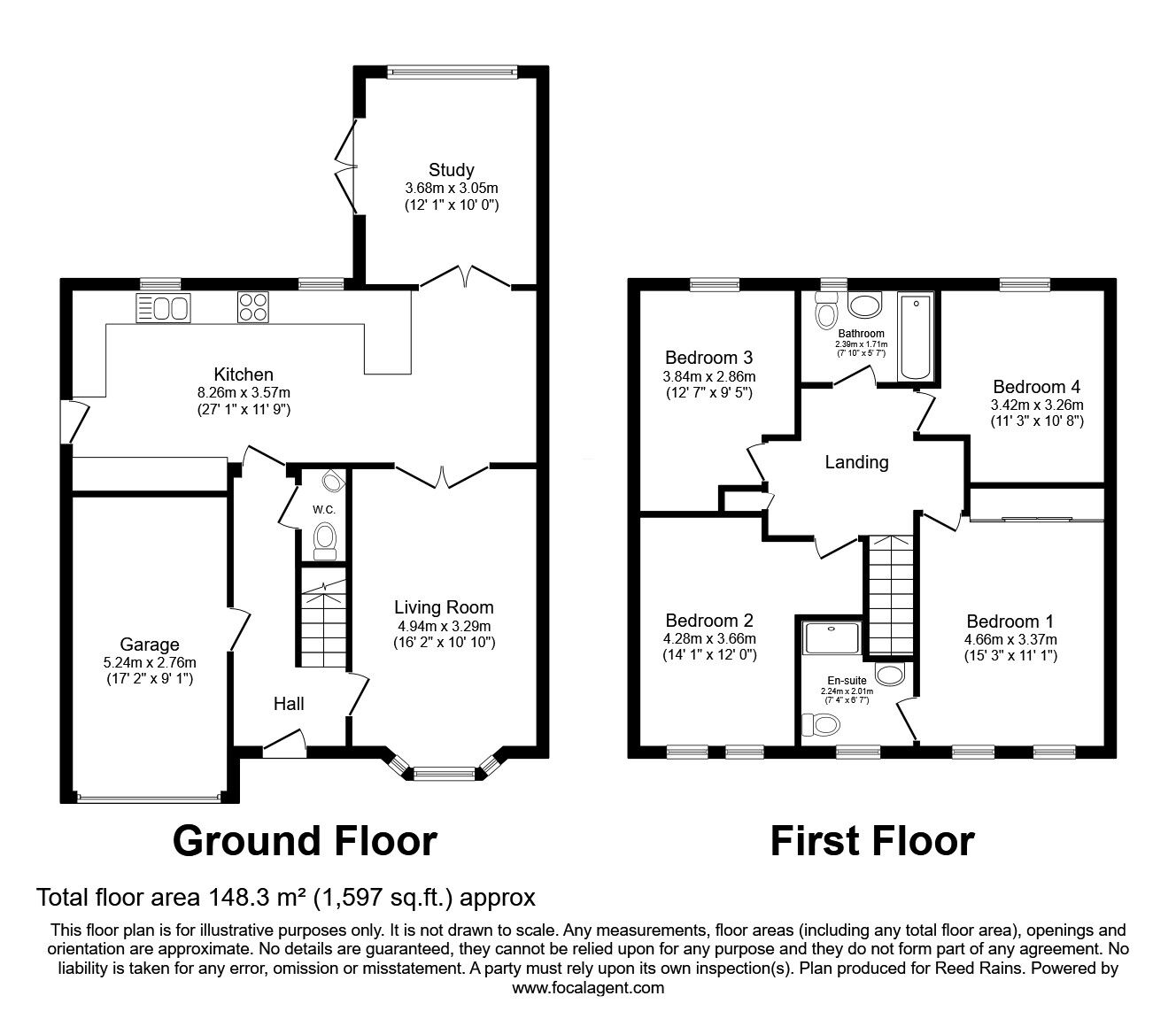 Floorplan of 4 bedroom Detached House for sale, Bellflower Road, Grimsby, Lincolnshire, DN33