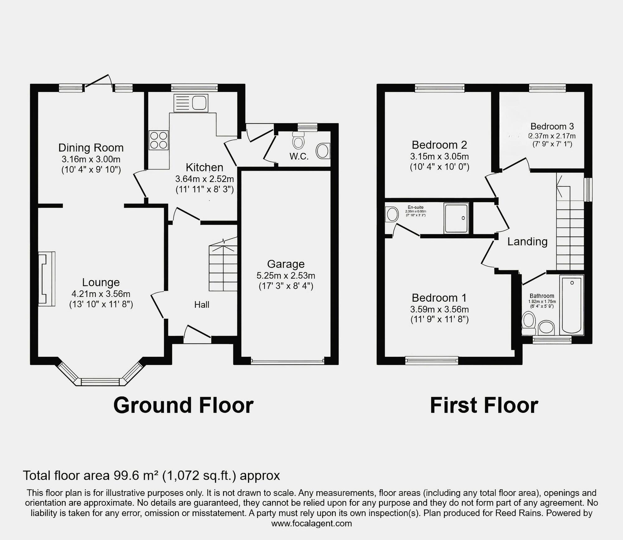 Floorplan of 3 bedroom Detached House for sale, Cyrano Way, Grimsby, Lincolnshire, DN37