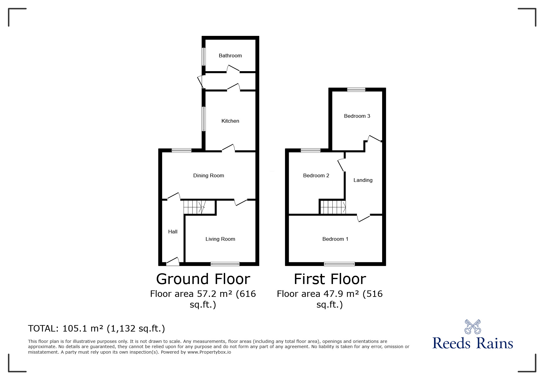 Floorplan of 3 bedroom Mid Terrace House for sale, Convamore Road, Grimsby, Lincolnshire, DN32