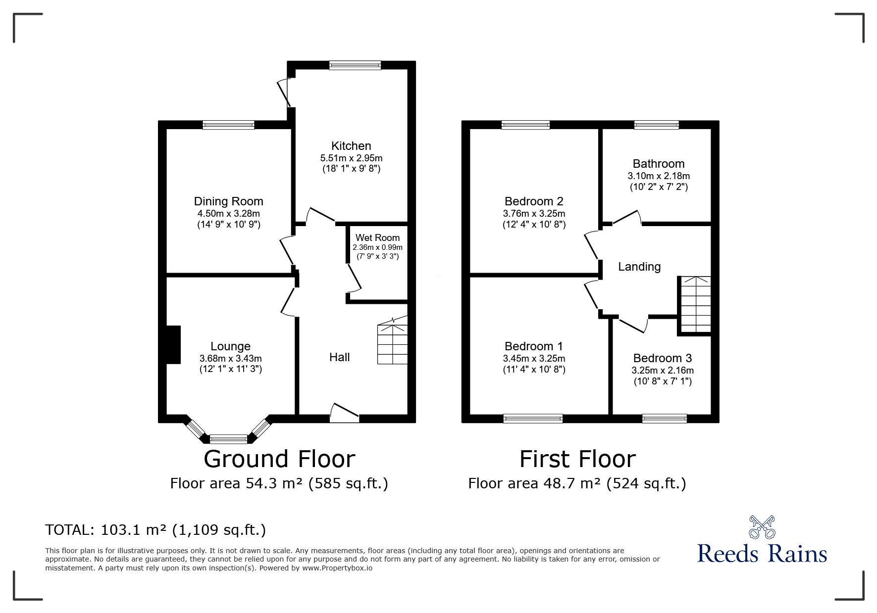 Floorplan of 3 bedroom End Terrace House for sale, Hawthorne Avenue, Cleethorpes, Lincolnshire, DN35