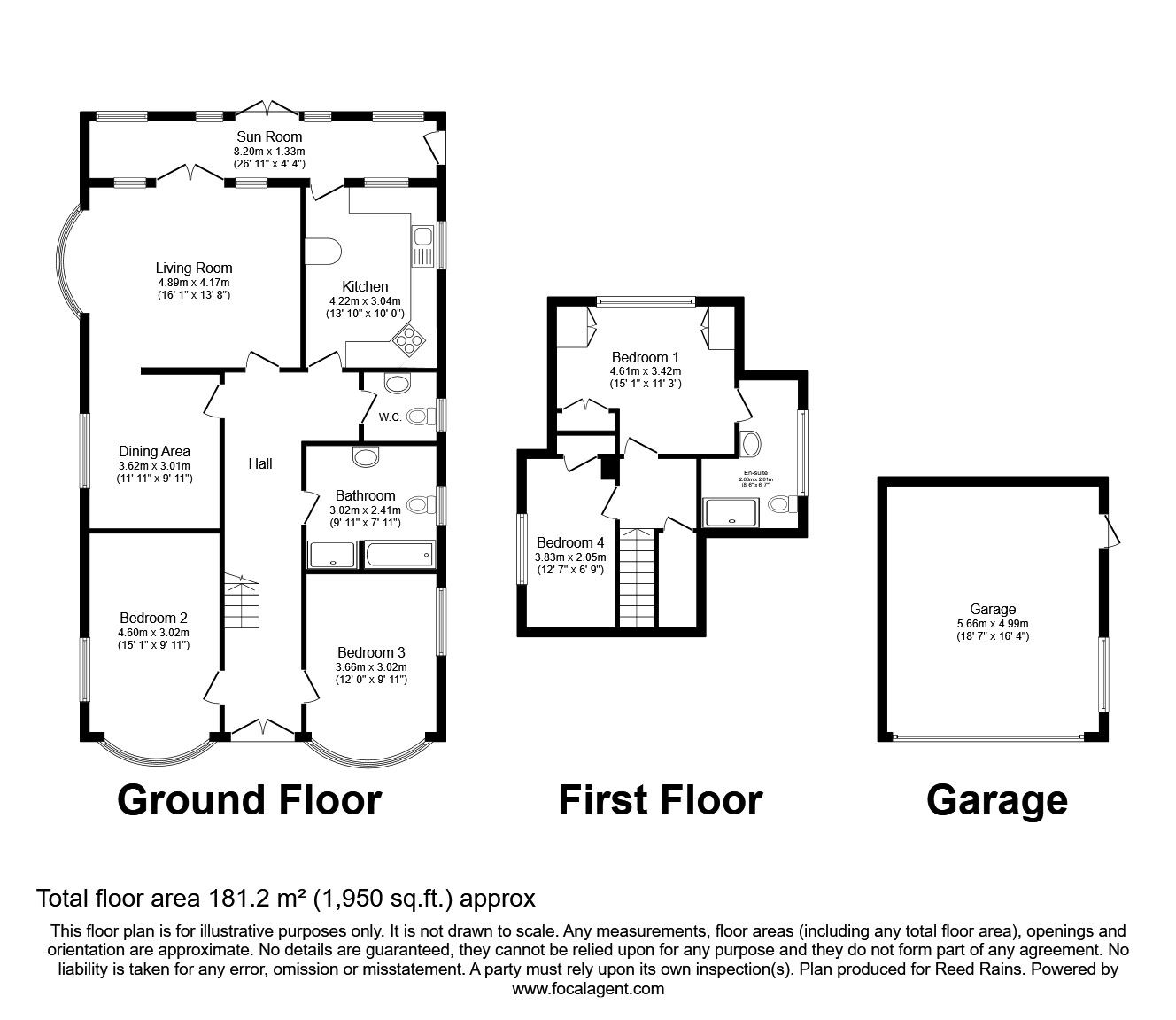 Floorplan of 4 bedroom Detached Bungalow for sale, Aylesby, Grimsby, Lincolnshire, DN37