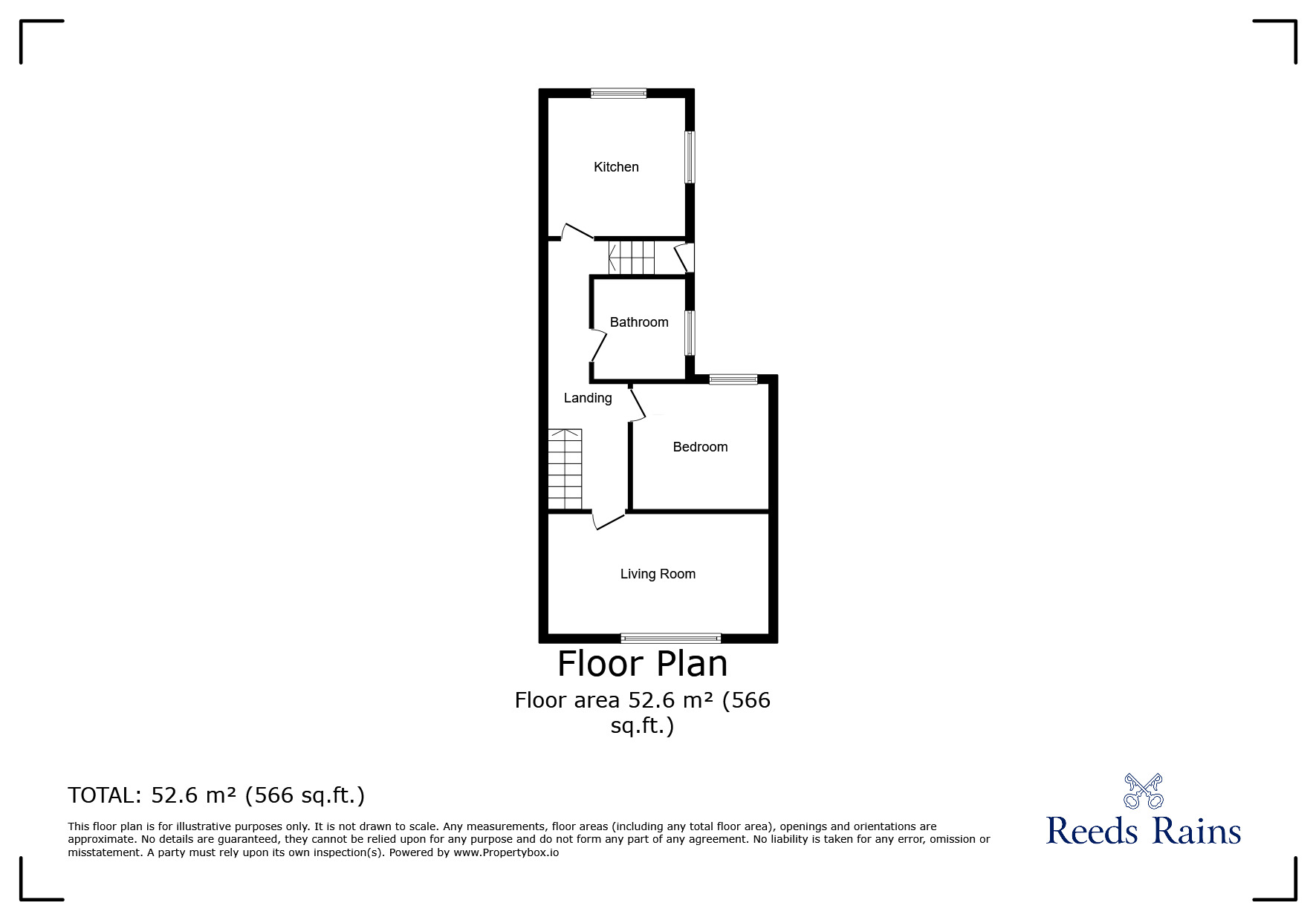 Floorplan of 1 bedroom  Flat for sale, Alexandra Road, Grimsby, Lincolnshire, DN31