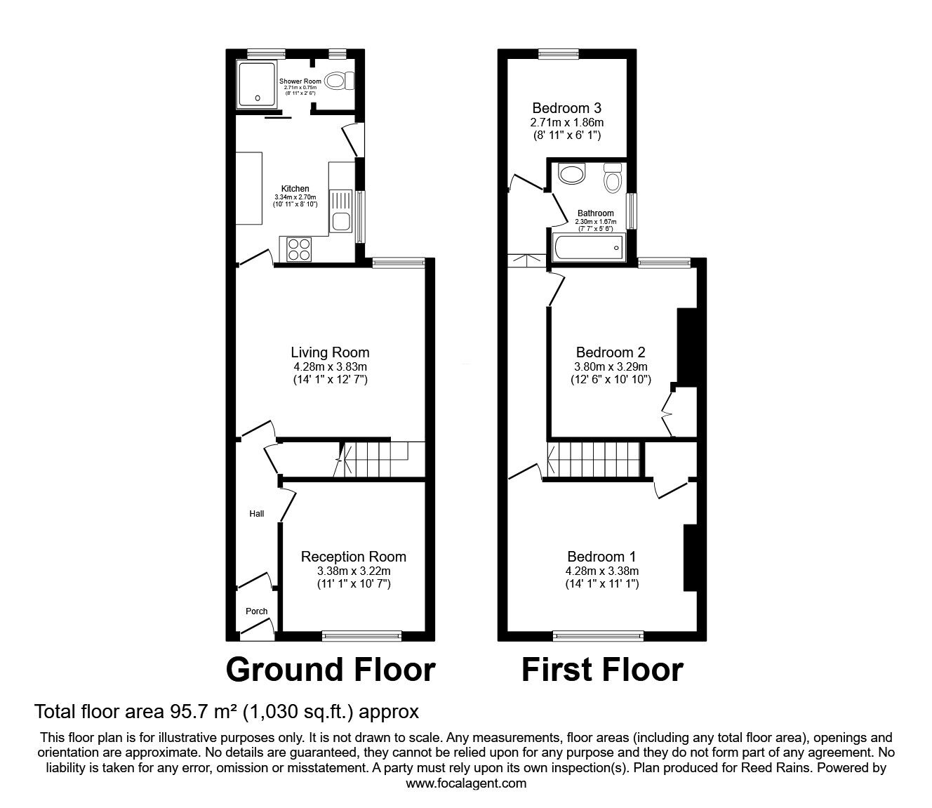 Floorplan of 3 bedroom Mid Terrace House for sale, Heneage Road, Grimsby, Lincolnshire, DN32