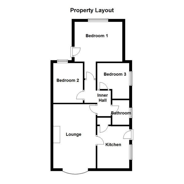 Floorplan of 3 bedroom Semi Detached Bungalow for sale, Town Hill Drive, Broughton, Lincolnshire, DN20