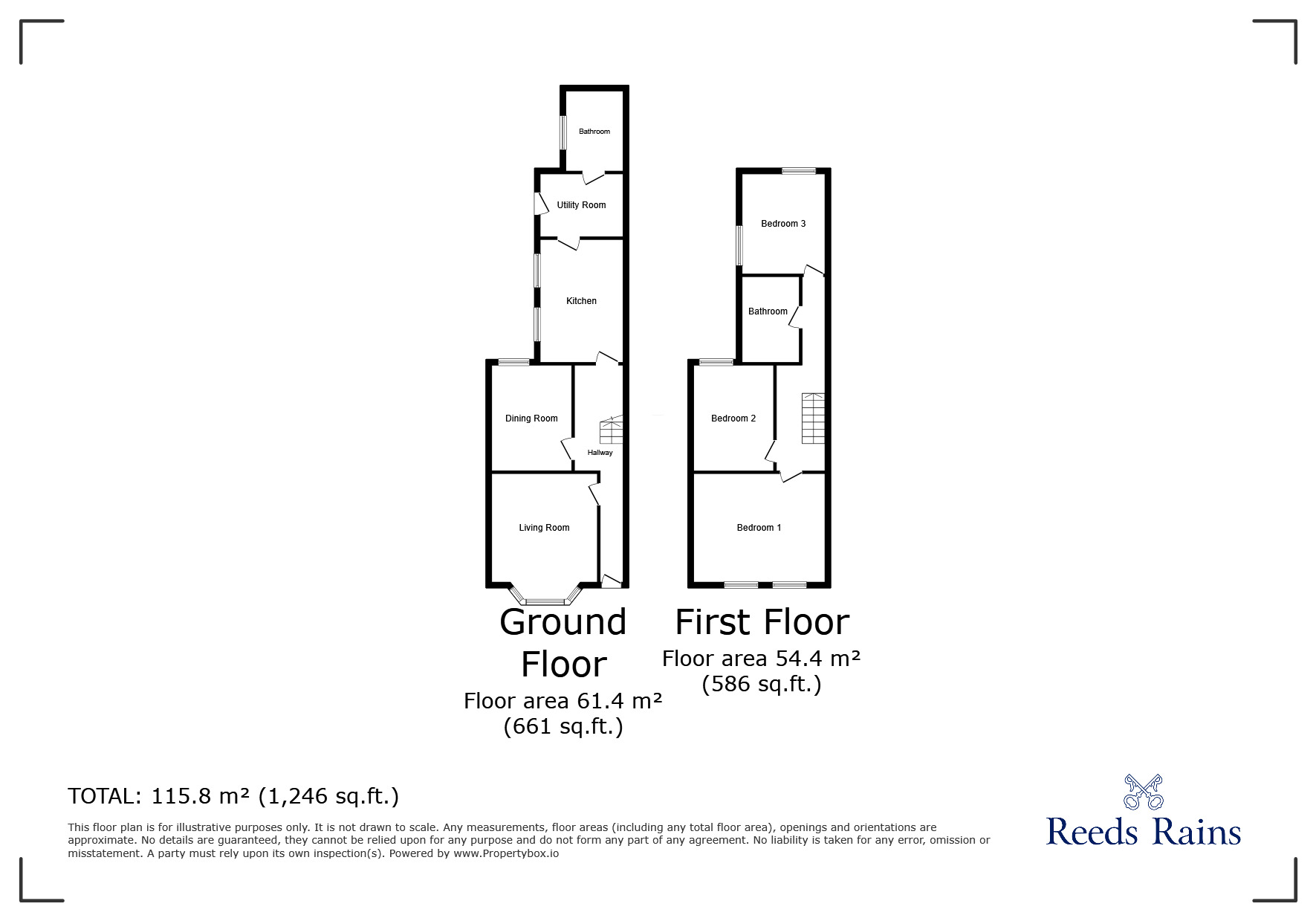 Floorplan of 3 bedroom Mid Terrace House for sale, Cromwell Road, Grimsby, Lincolnshire, DN31