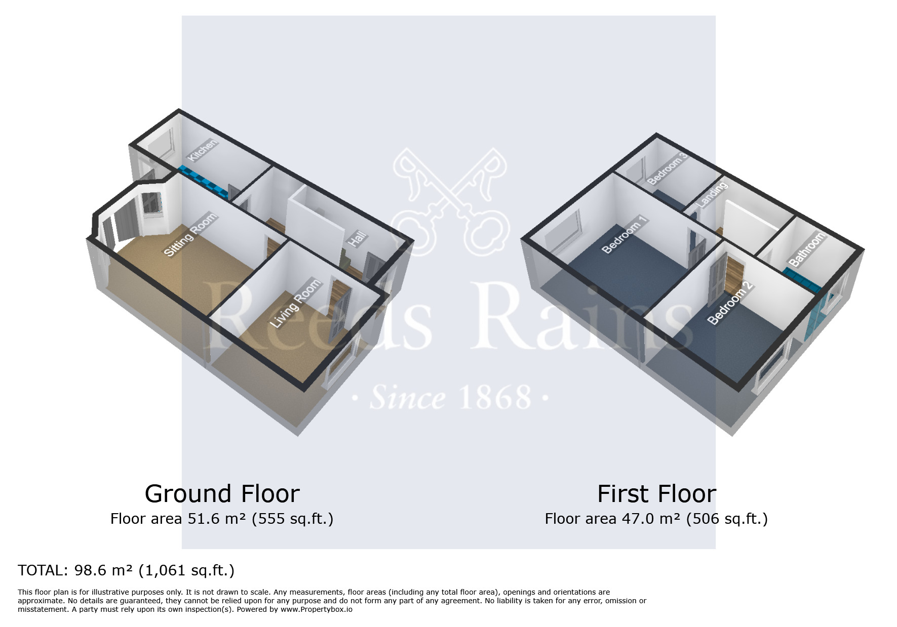 Floorplan of 3 bedroom End Terrace House for sale, Beeley Road, Grimsby, Lincolnshire, DN32