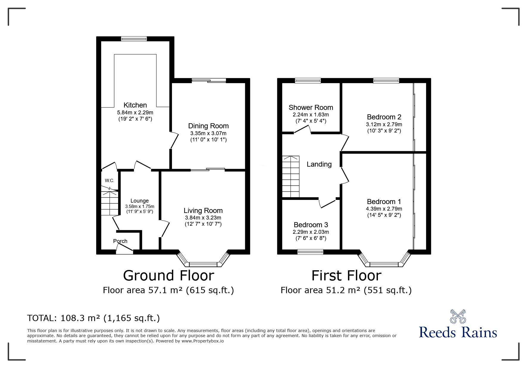 Floorplan of 3 bedroom Semi Detached House for sale, Eastwood Avenue, Grimsby, Lincolnshire, DN34