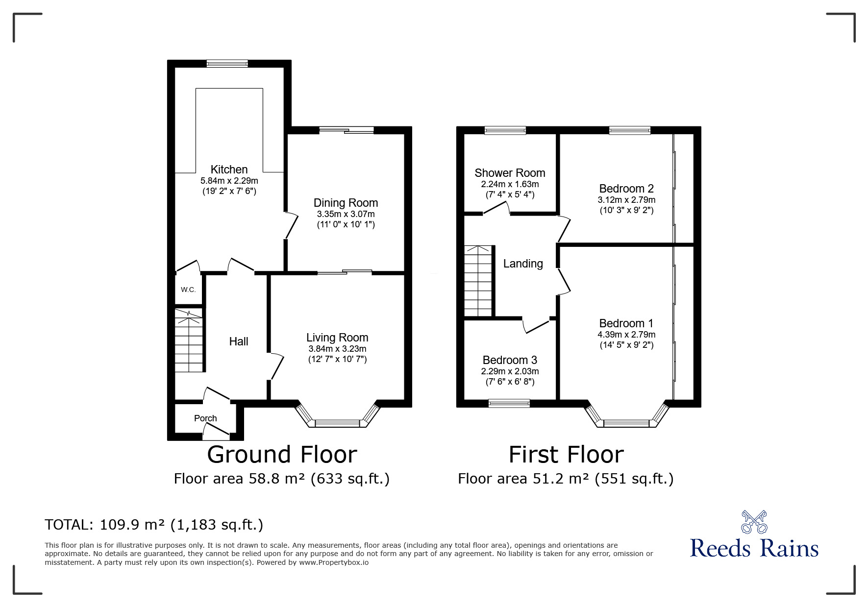 Floorplan of 3 bedroom Semi Detached House for sale, Eastwood Avenue, Grimsby, Lincolnshire, DN34