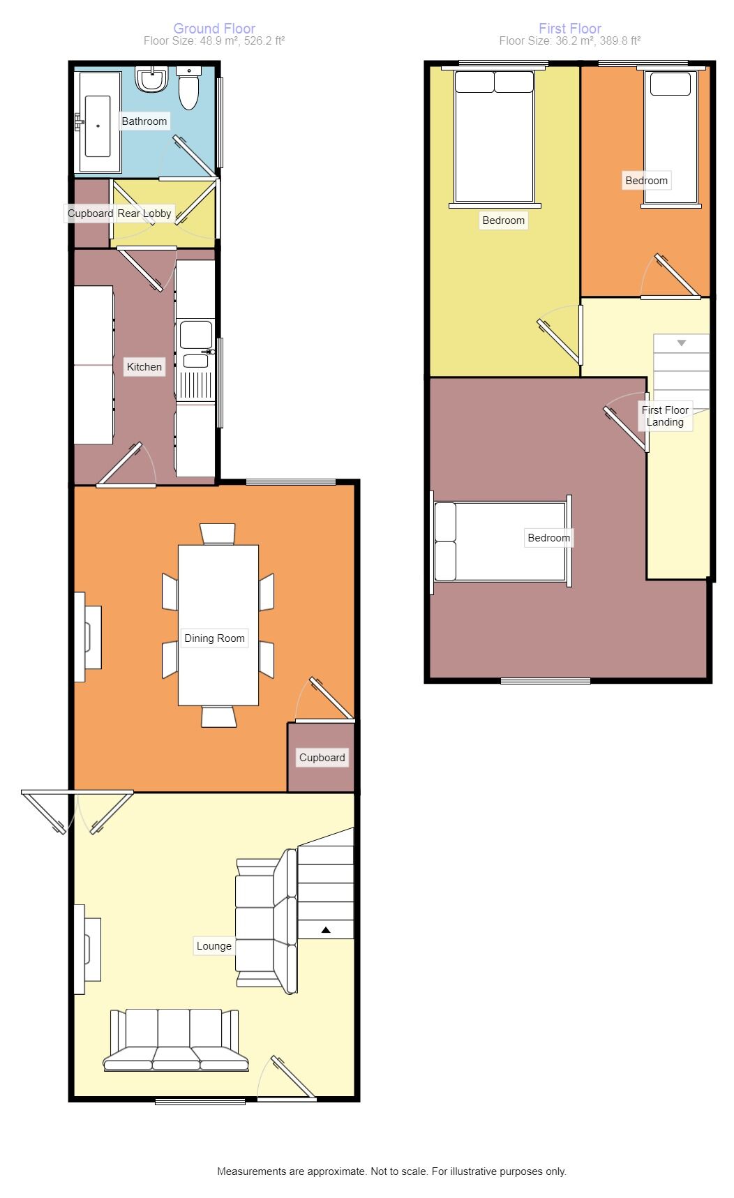 Floorplan of 3 bedroom Mid Terrace House to rent, Bolckow Street, Guisborough, Cleveland, TS14