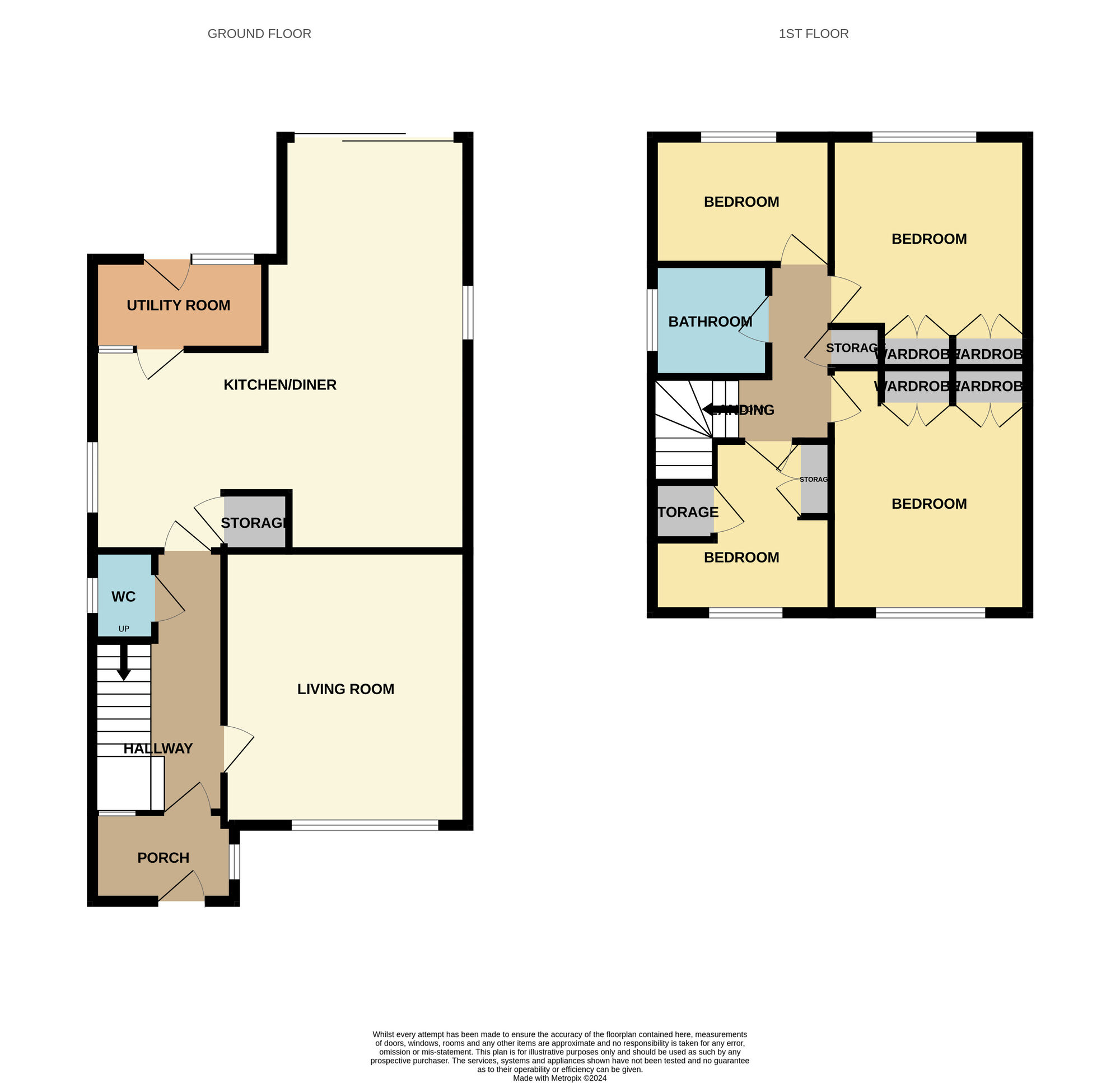 Floorplan of 4 bedroom Detached House for sale, Enfield Chase, Cleveland, TS14