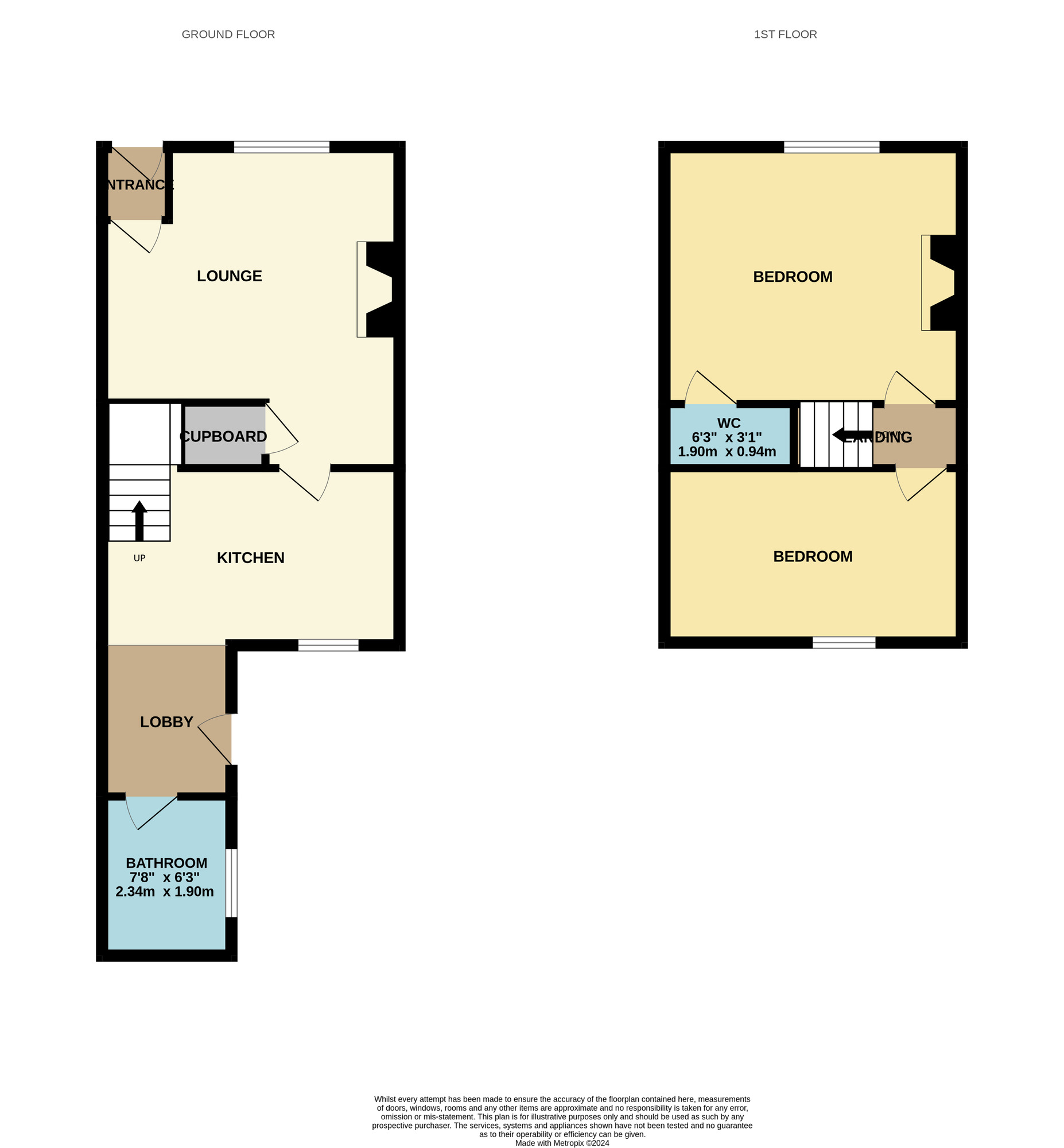 Floorplan of 2 bedroom Mid Terrace House for sale, Charltons, Saltburn-by-the-Sea, North Yorkshire, TS12