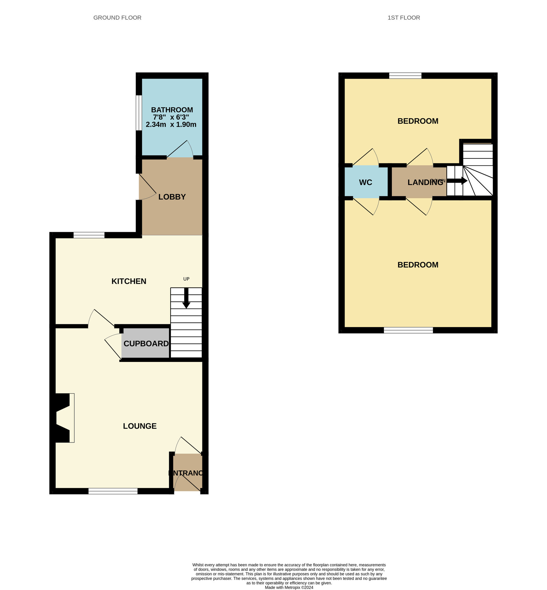 Floorplan of 2 bedroom Mid Terrace House for sale, Charltons, Saltburn-by-the-Sea, North Yorkshire, TS12