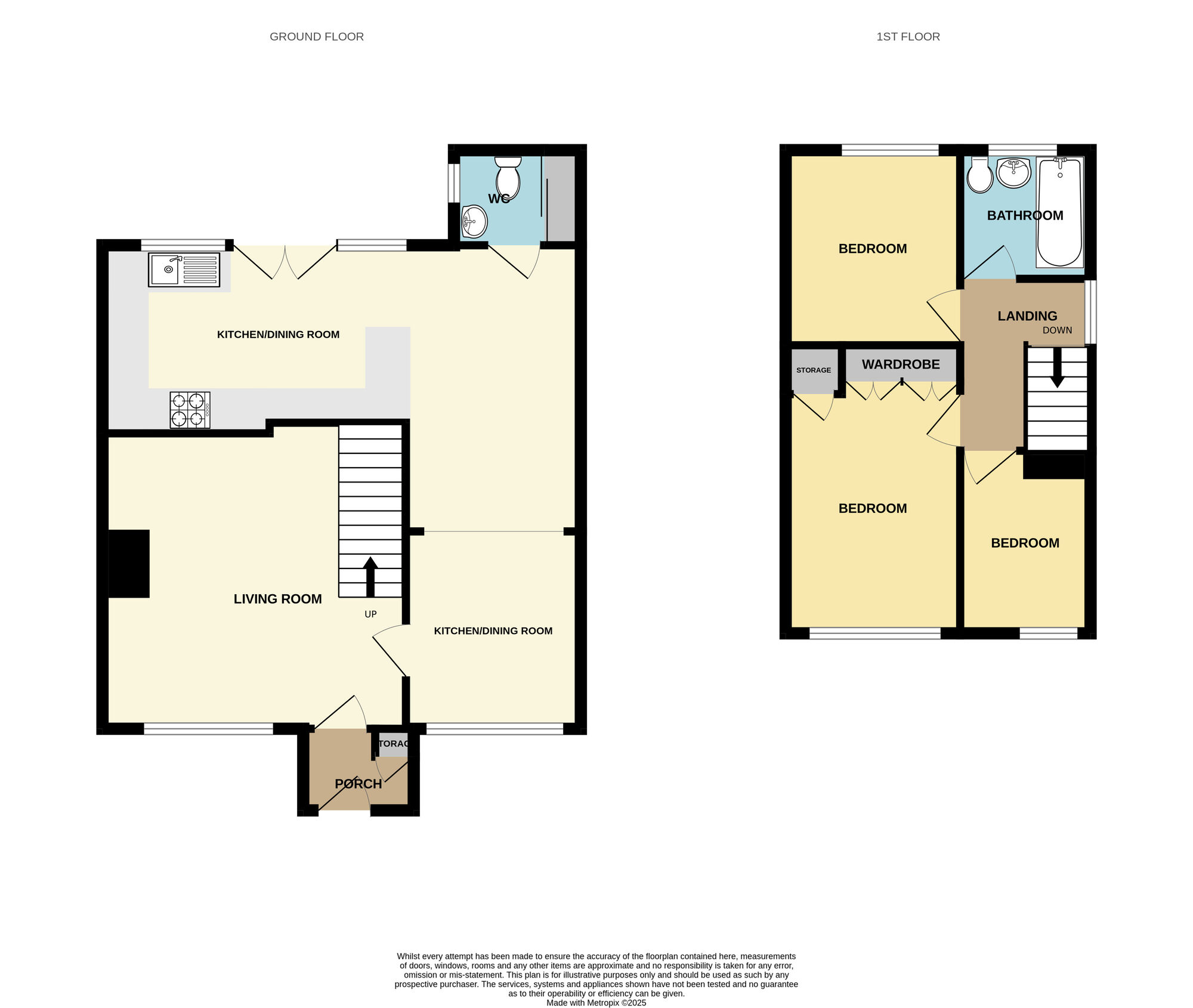 Floorplan of 3 bedroom Semi Detached House for sale, Quorn Close, Guisborough, North Yorkshire, TS14