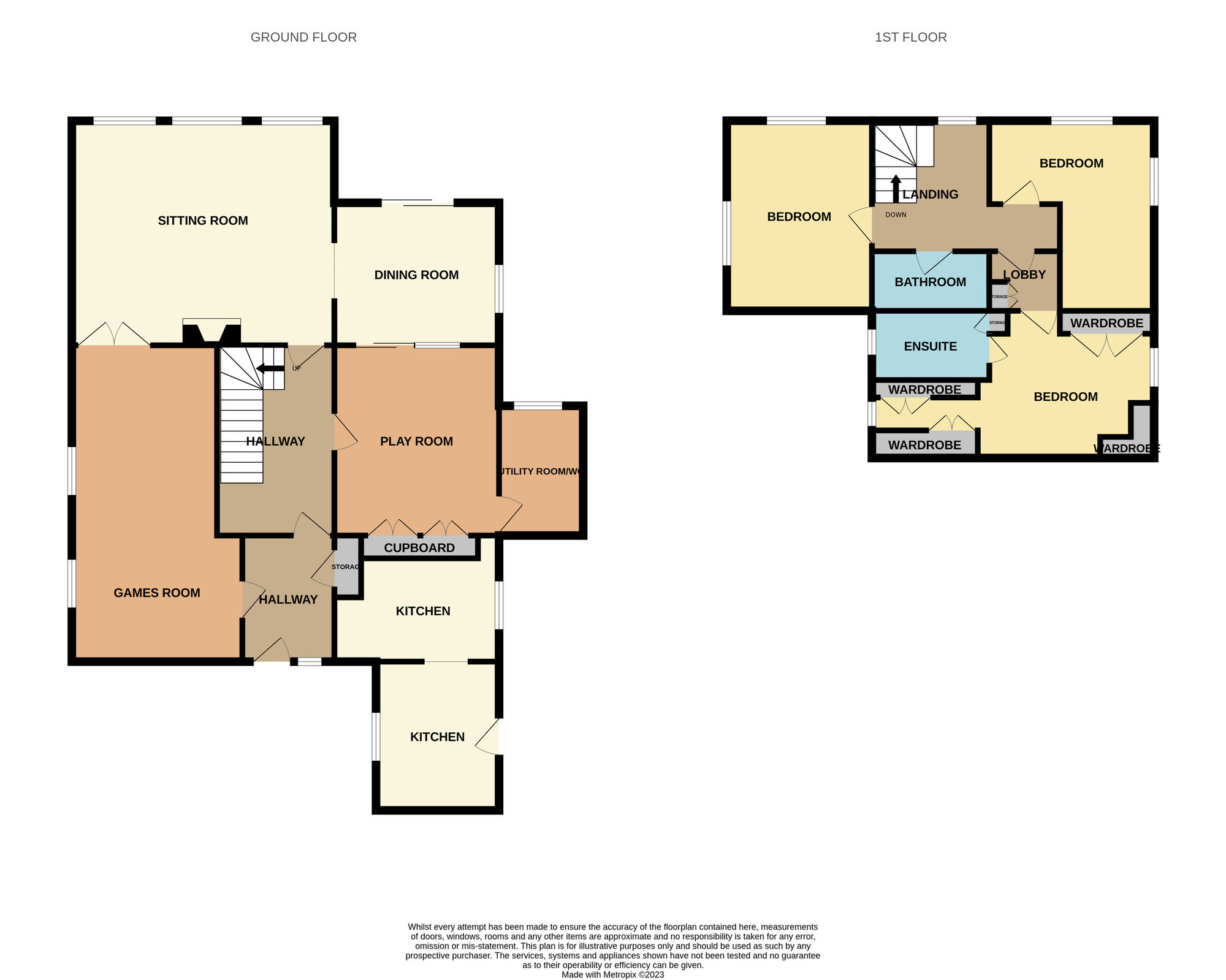 Floorplan of 4 bedroom Detached House for sale, Flatts Lane, Nunthorpe, Cleveland, TS7