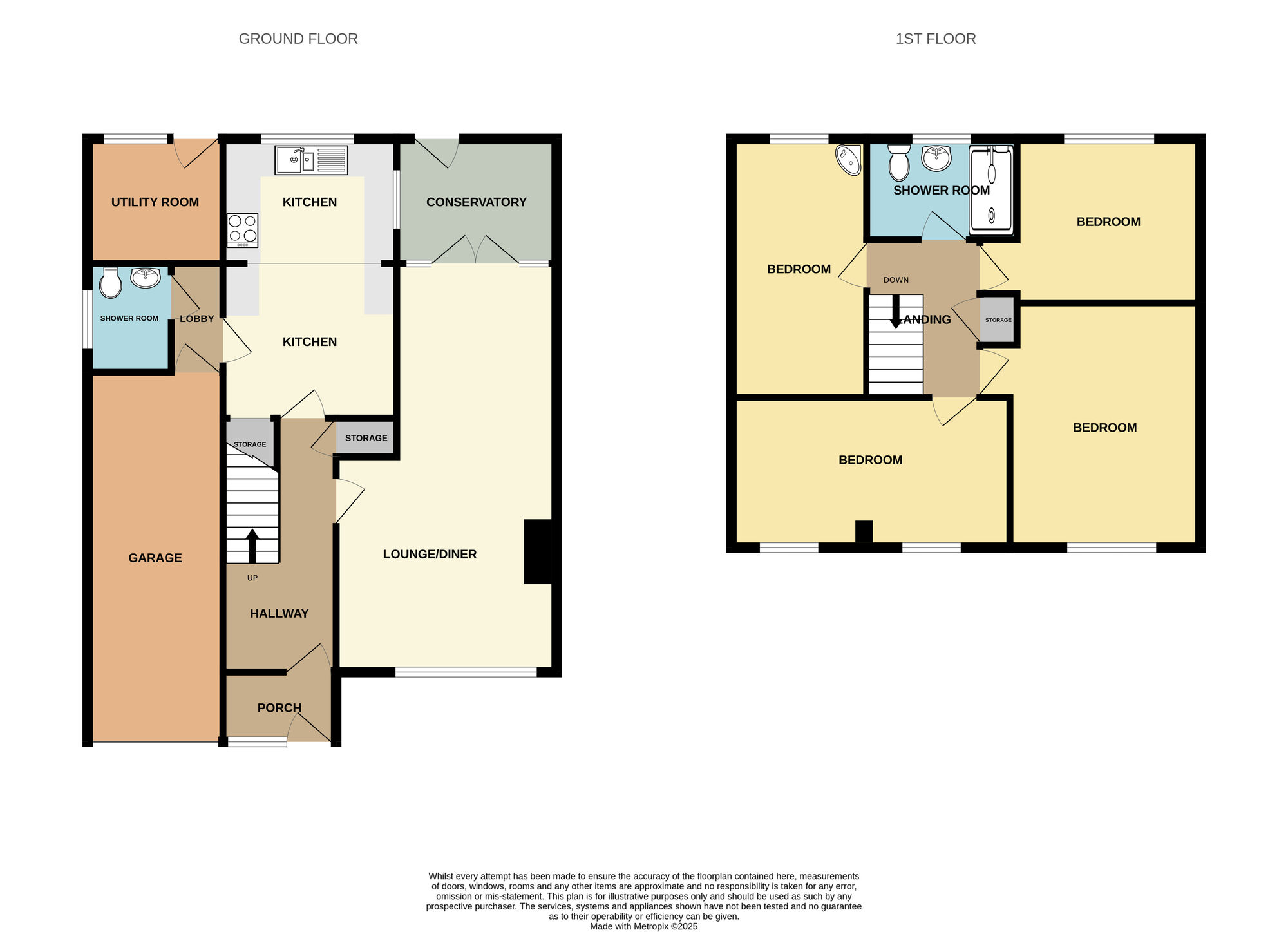 Floorplan of 4 bedroom Detached House for sale, Ilkley Grove, Guisborough, North Yorkshire, TS14