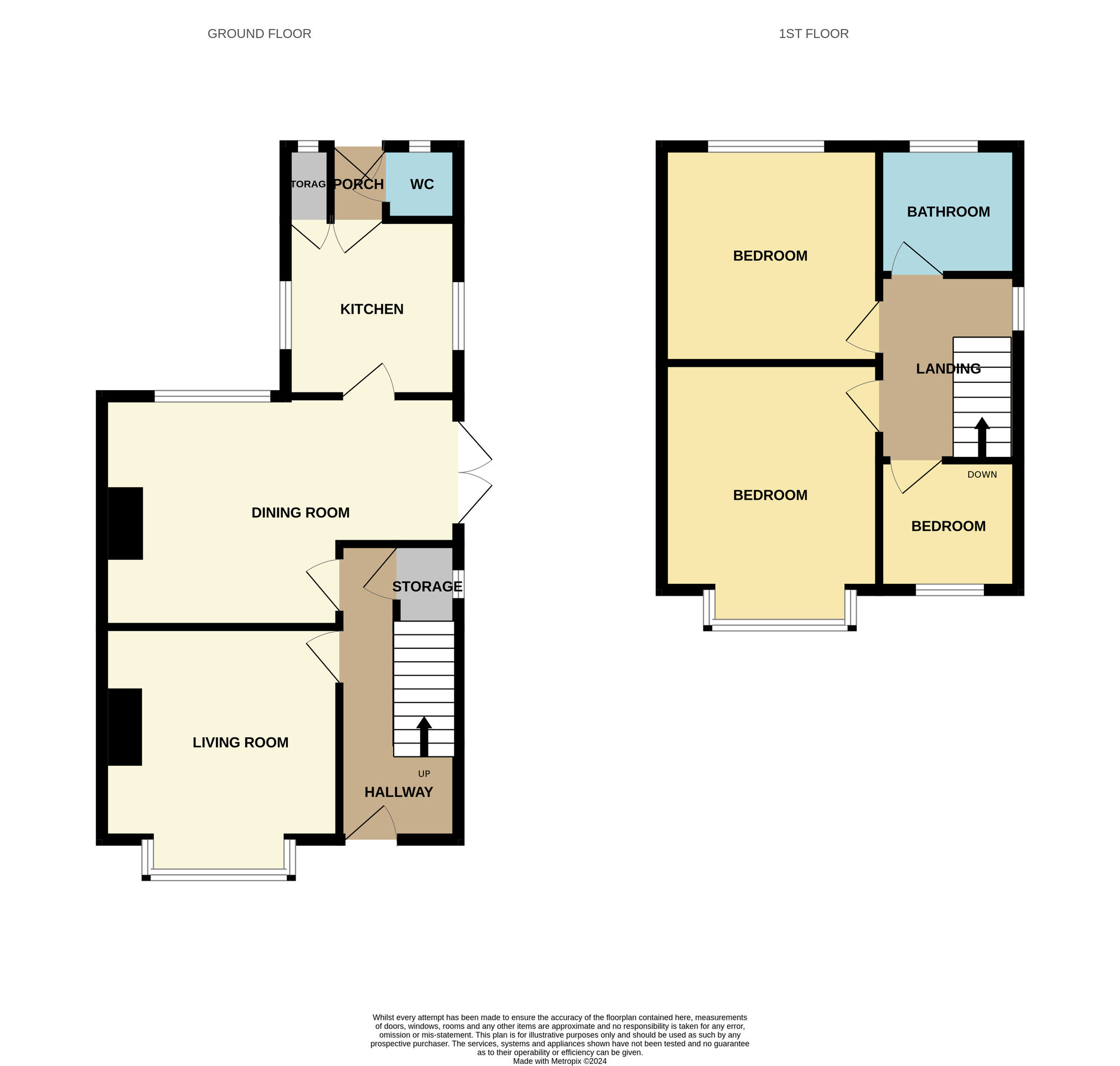 Floorplan of 3 bedroom Semi Detached House for sale, Lowcross Avenue, Guisborough, North Yorkshire, TS14