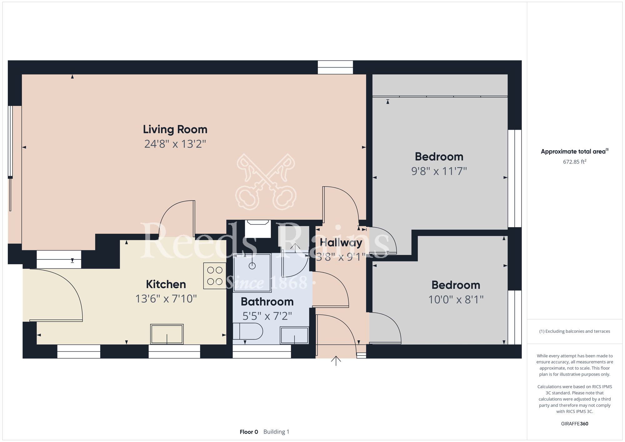 Floorplan of 2 bedroom Detached Bungalow for sale, Rosedale Crescent, Guisborough, North Yorkshire, TS14