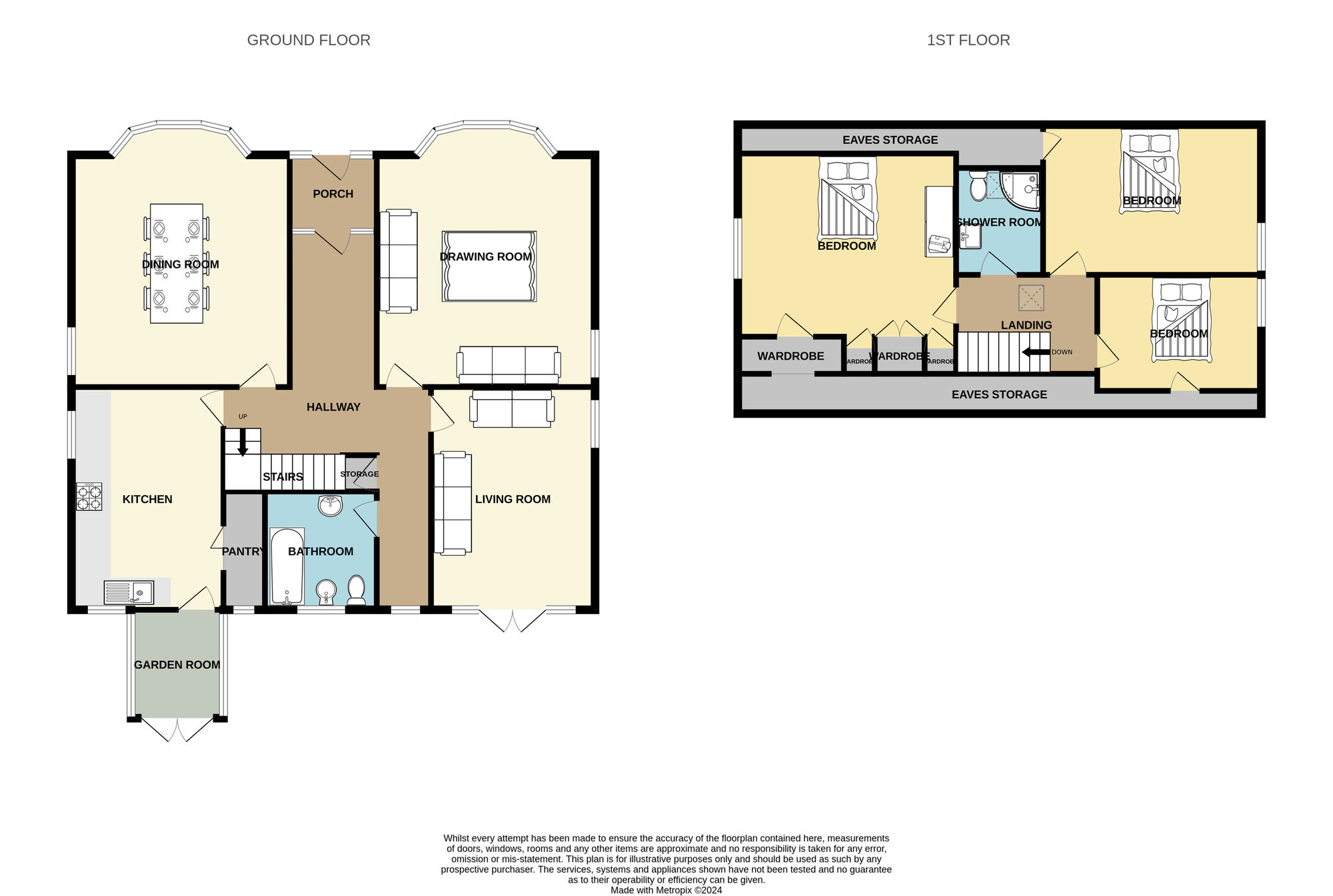 Floorplan of 3 bedroom Detached Bungalow for sale, St. Margarets Grove, Redcar, North Yorkshire, TS10