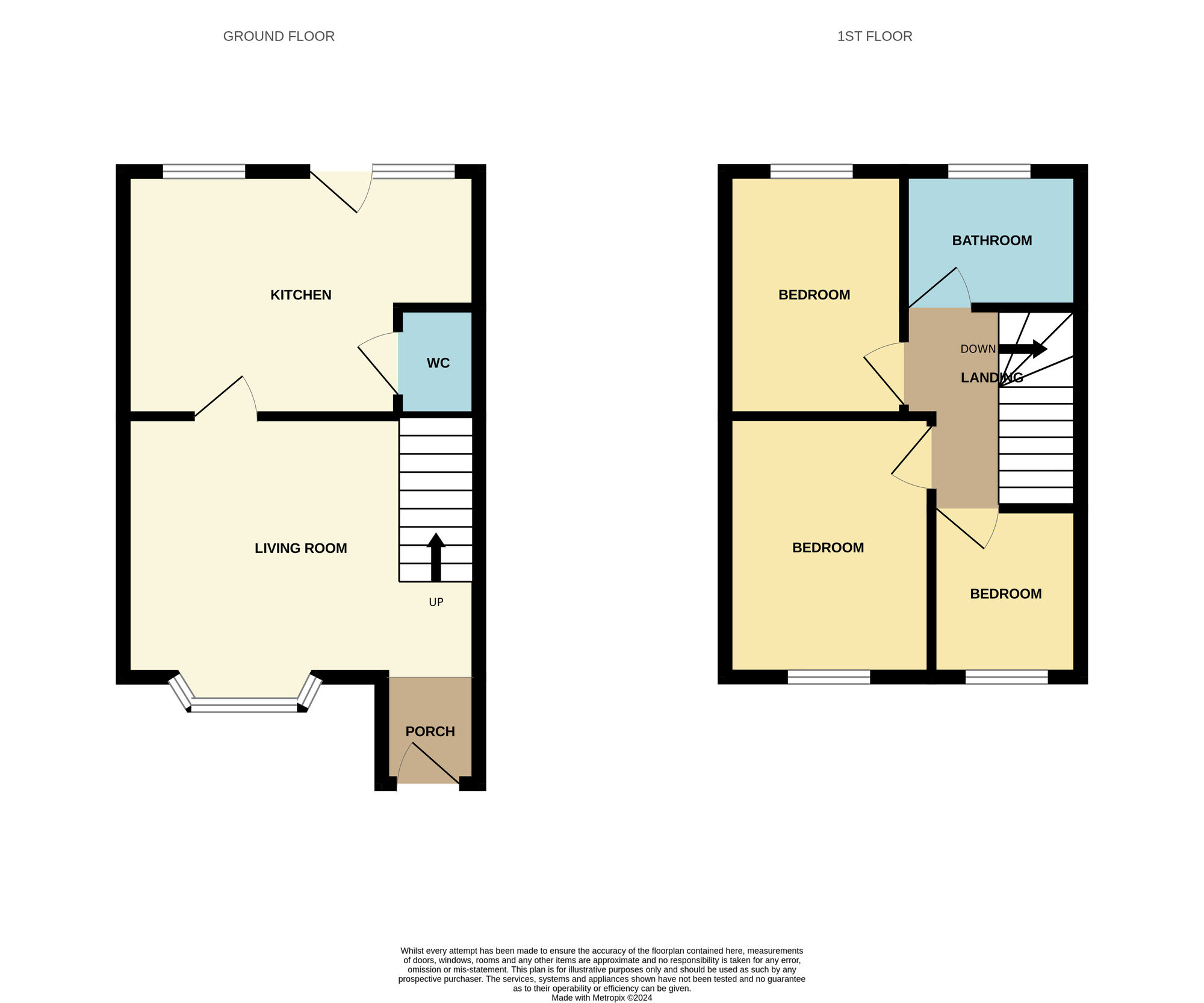 Floorplan of 3 bedroom End Terrace House for sale, Windsor Road, Saltburn-by-the-Sea, North Yorkshire, TS12