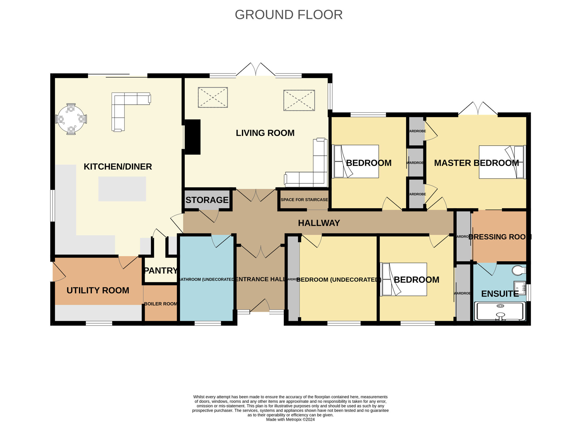 Floorplan of 4 bedroom Detached House for sale, The Howe, Castleton, North Yorkshire, YO21