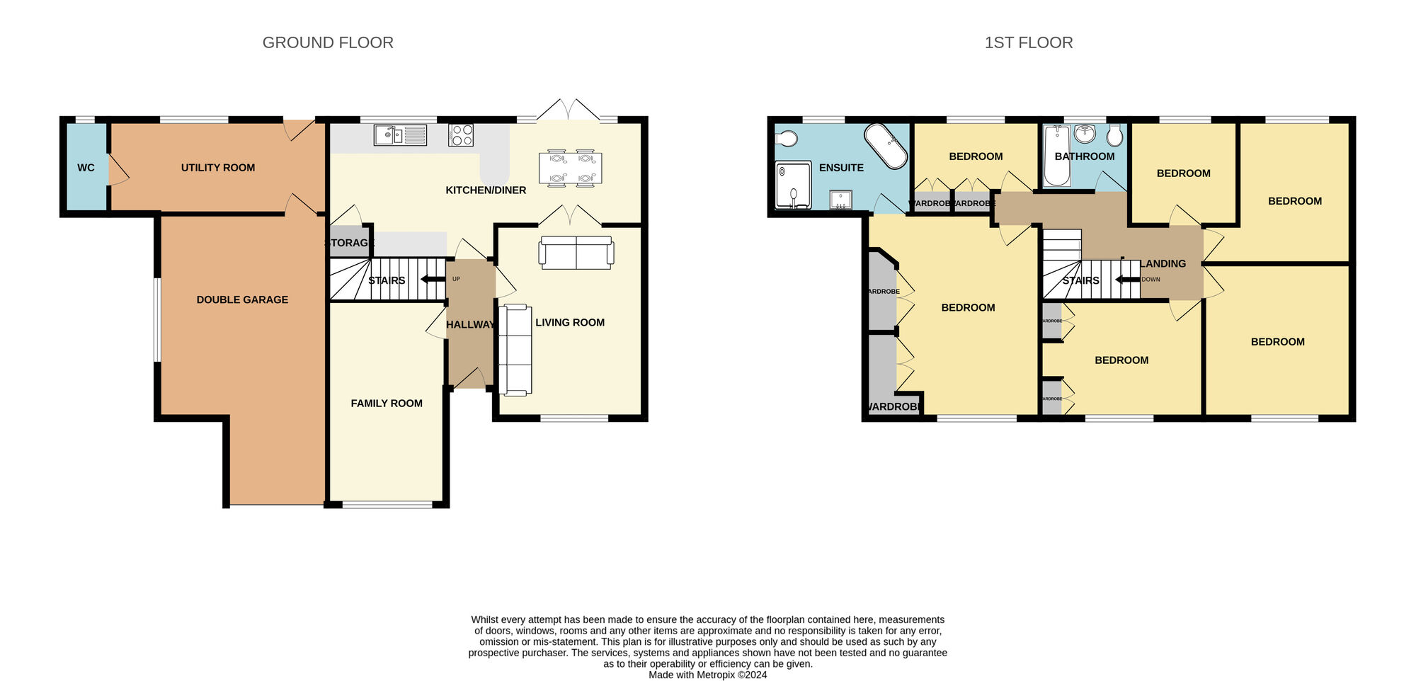 Floorplan of 6 bedroom Detached House for sale, Osprey Close, Guisborough, North Yorkshire, TS14