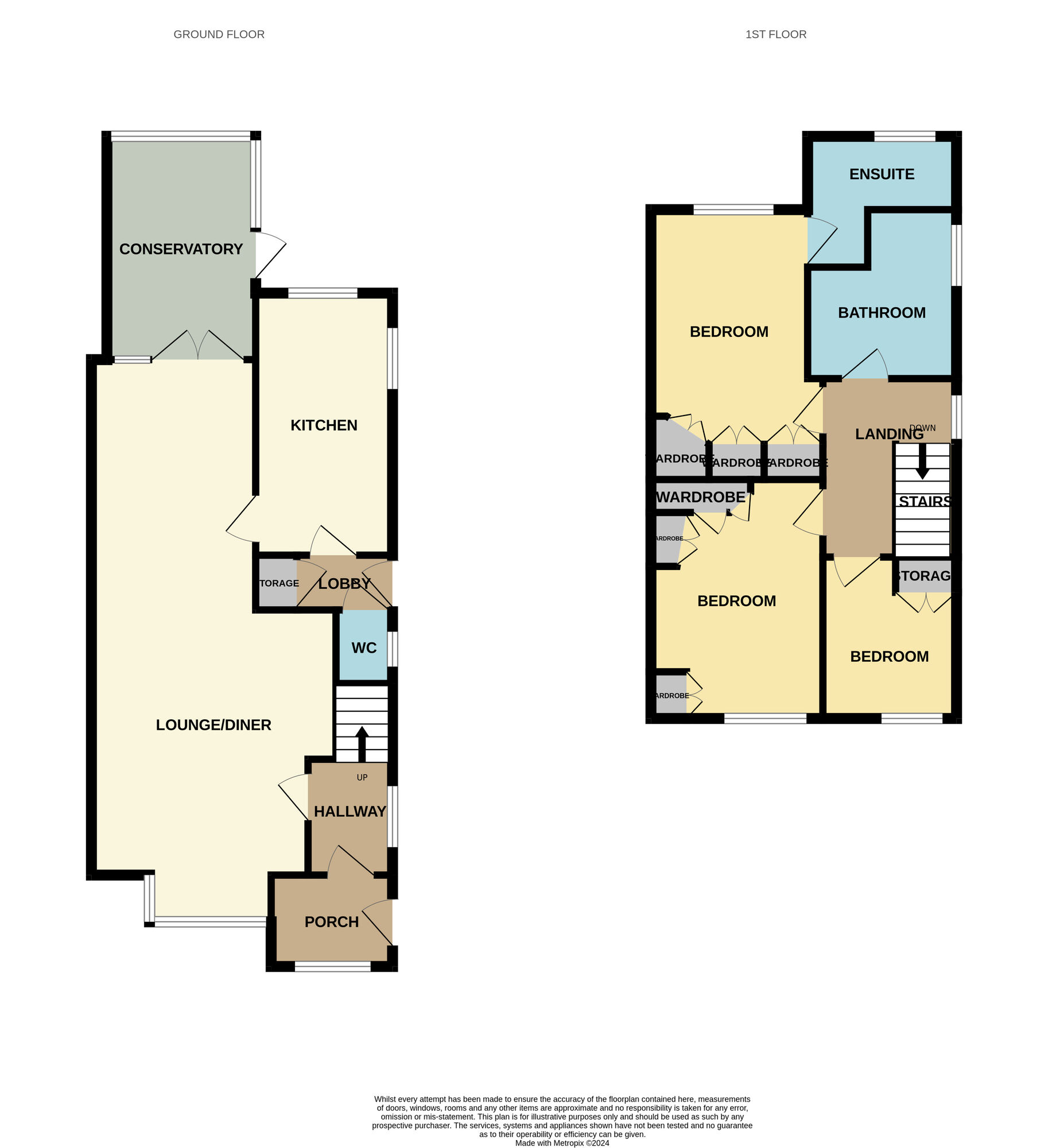 Floorplan of 3 bedroom Semi Detached House for sale, Dulverton Way, Guisborough, North Yorkshire, TS14