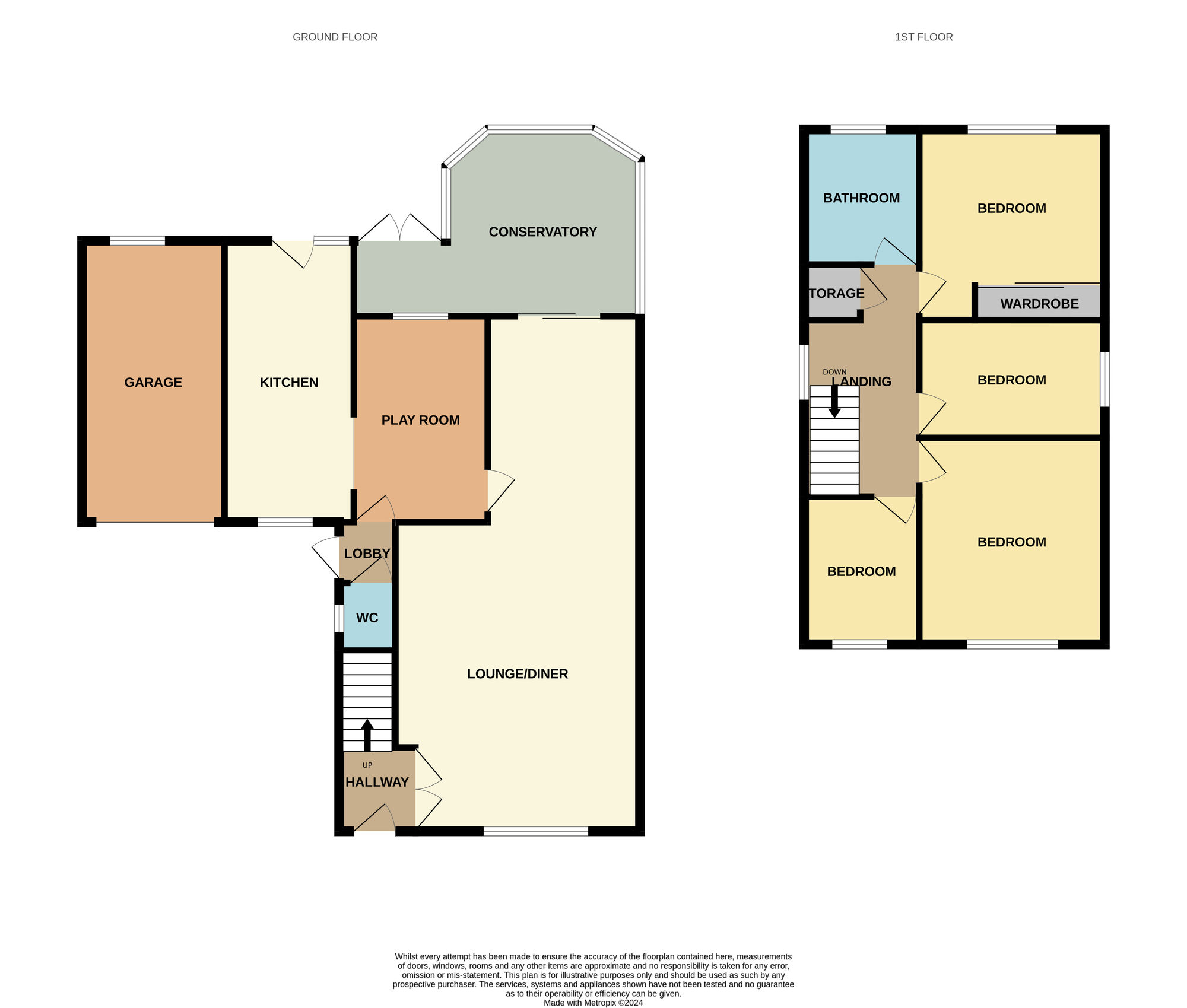 Floorplan of 4 bedroom Detached House for sale, Enfield Chase, Guisborough, North Yorkshire, TS14