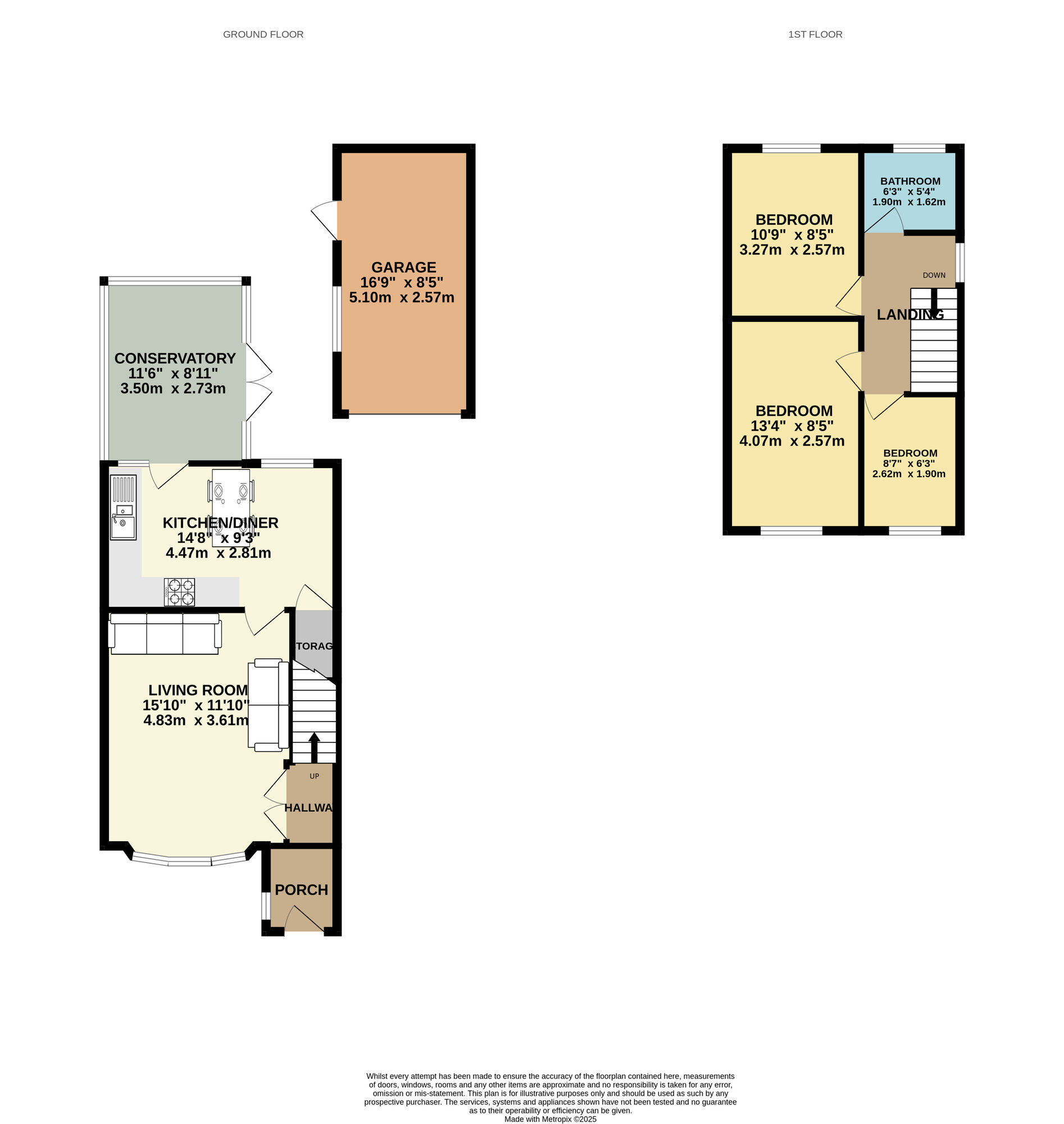 Floorplan of 3 bedroom Semi Detached House for sale, York Road, Brotton, North Yorkshire, TS12